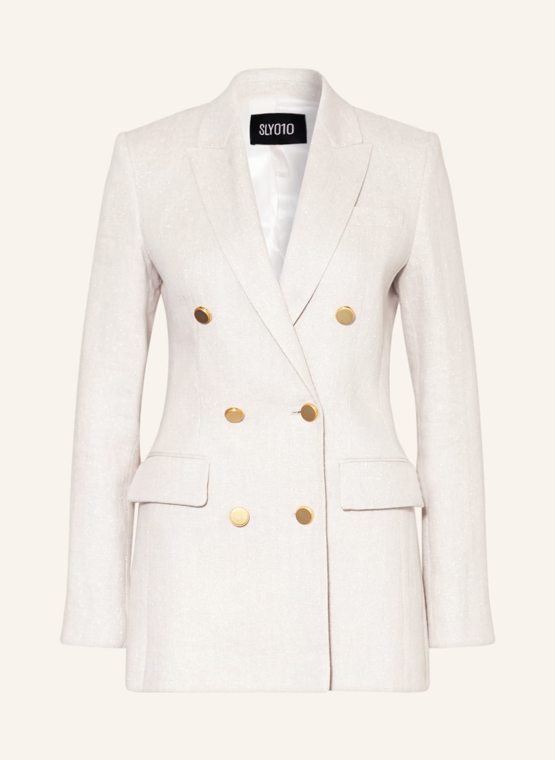 Image of Sly 010 Blazer Karlie Mit Glitzergarn beige