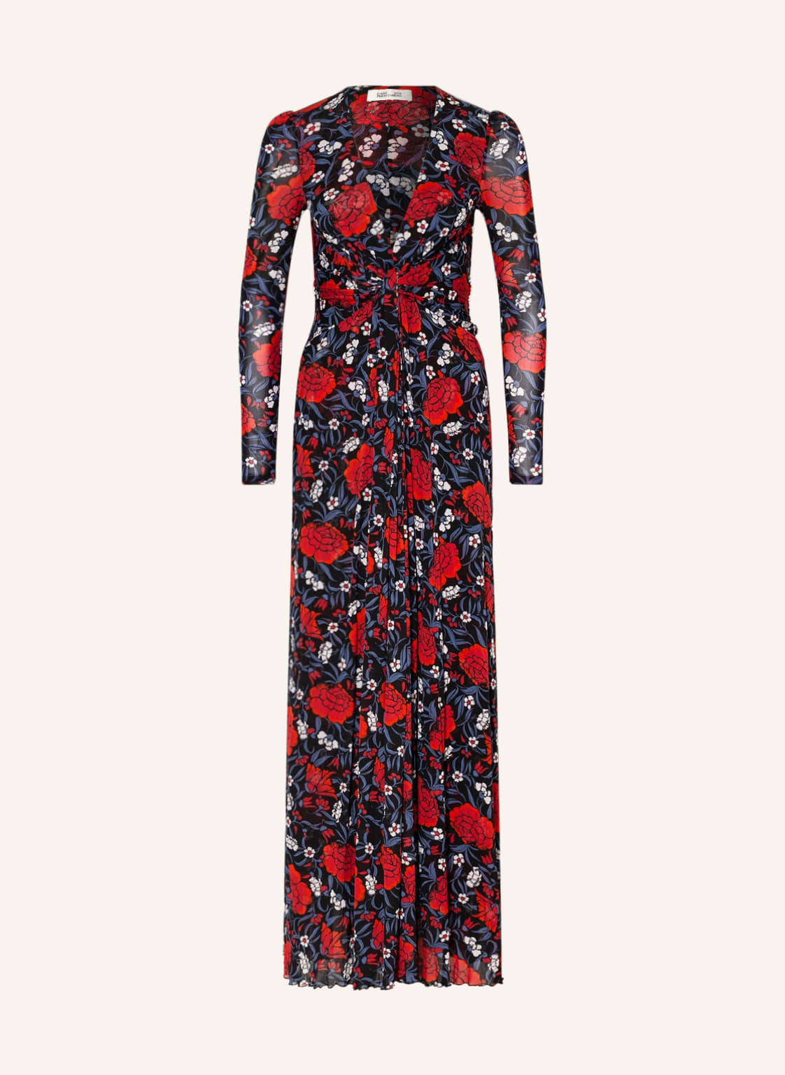 Image of Diane Von Furstenberg Abendkleid Adara Aus Mesh schwarz