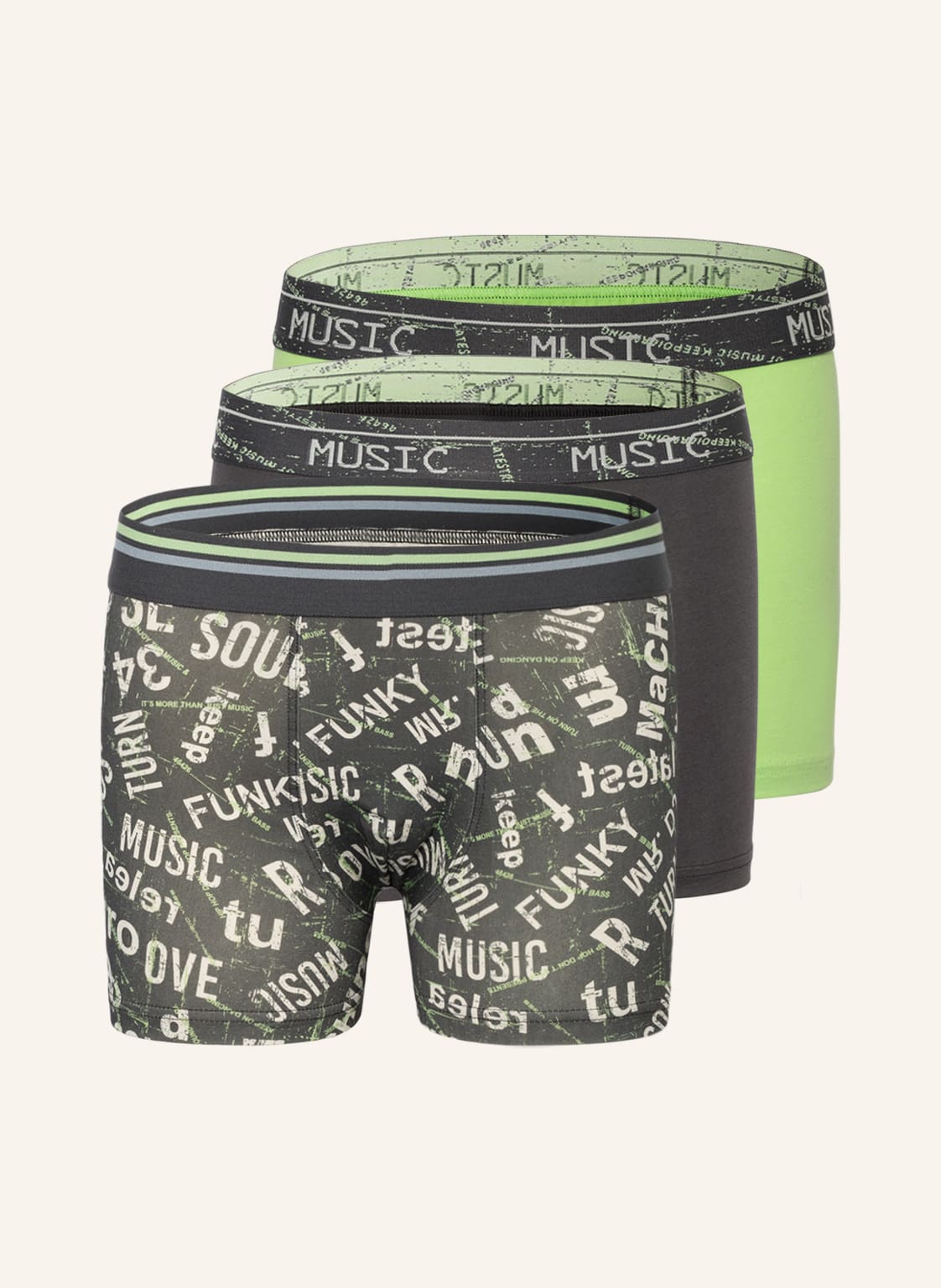 Image of Sanetta 3er-Pack Boxershorts gruen