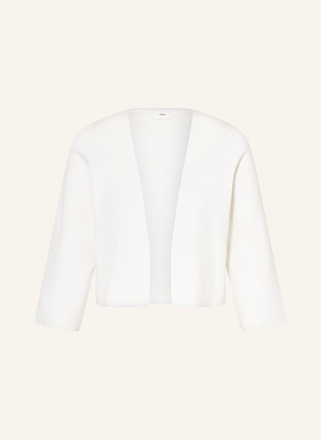 Image of S.Oliver Black Label Strickbolero Mit 3/4-Arm weiss