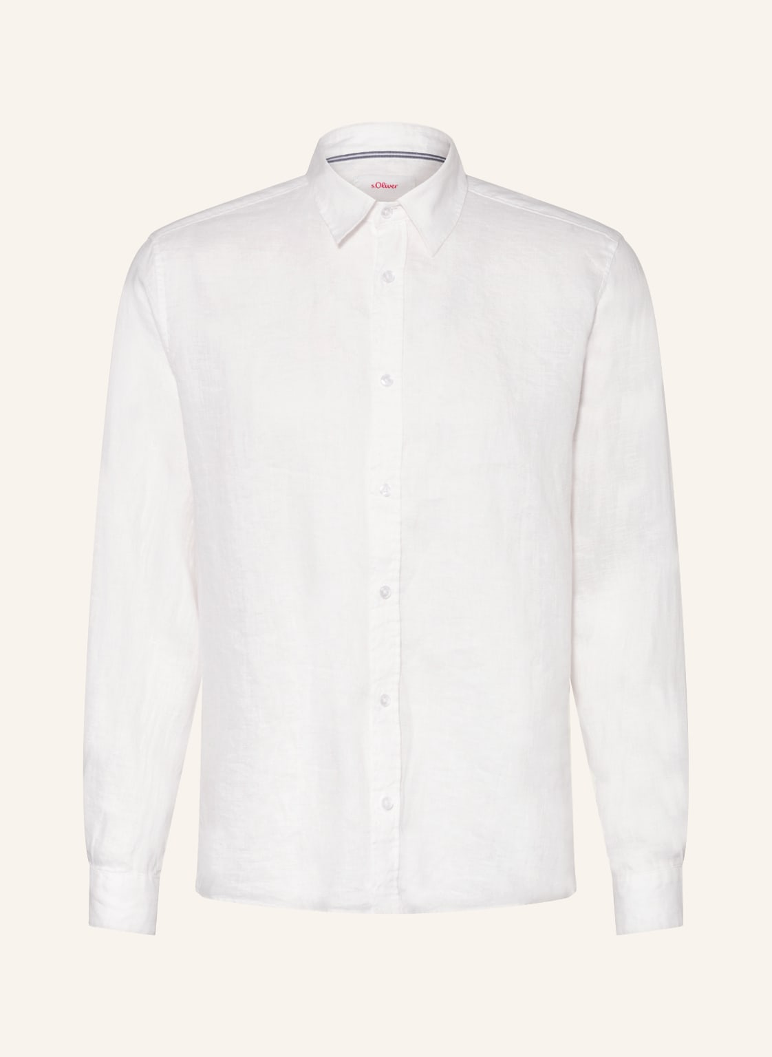 Image of S.Oliver Red Leinenhemd Regular Fit weiss