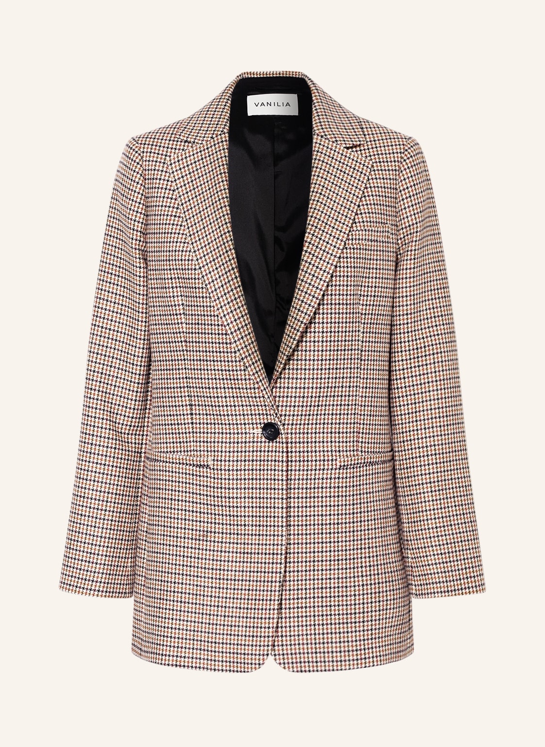 Image of Vanilia Longblazer Aus Tweed schwarz