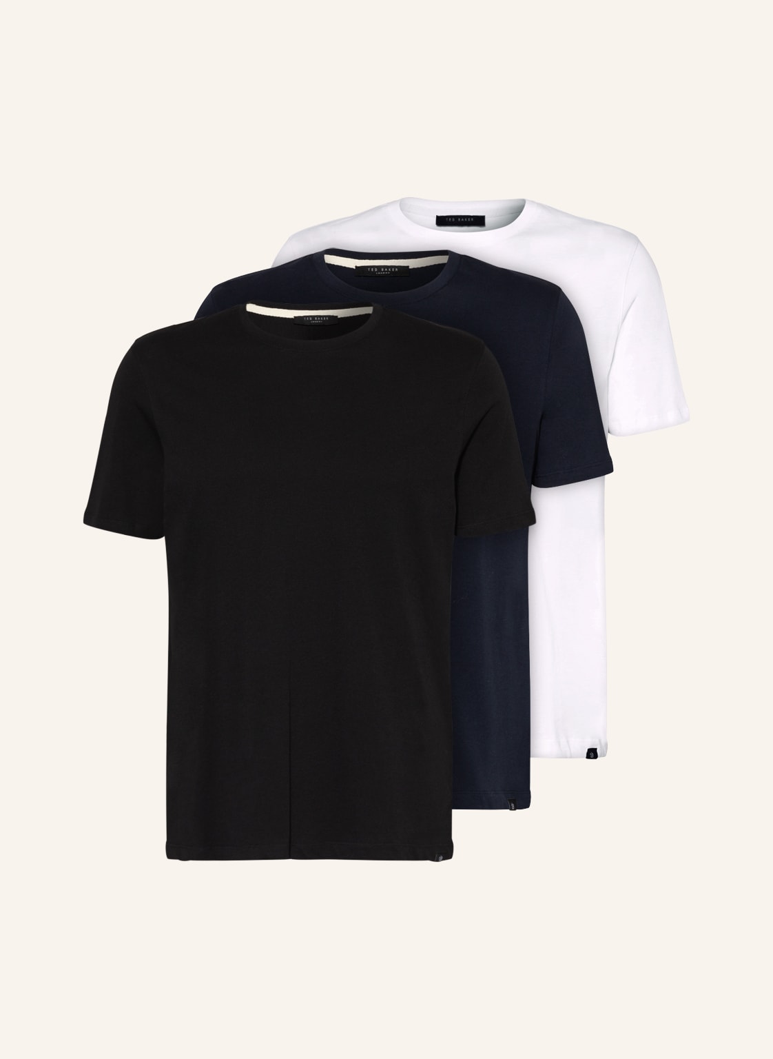 Image of Ted Baker 3er-Pack T-Shirts Workin In Geschenkbox weiss