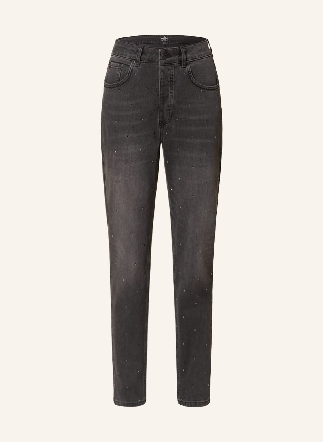 Image of Oui Jeans Mit Schmucksteinen silber