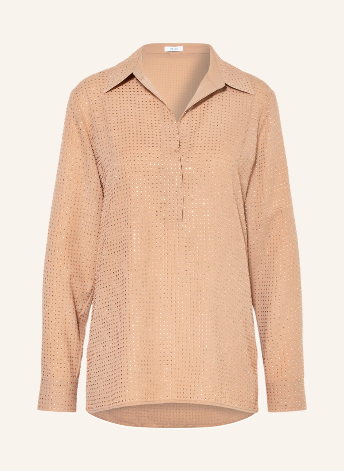 Image of Reiss Blusenshirt Matilda Mit Schmucksteinen beige