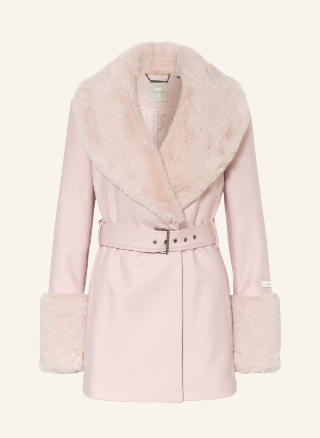 Image of Ted Baker Wollmantel Loleta Mit Kunstpelz rosa