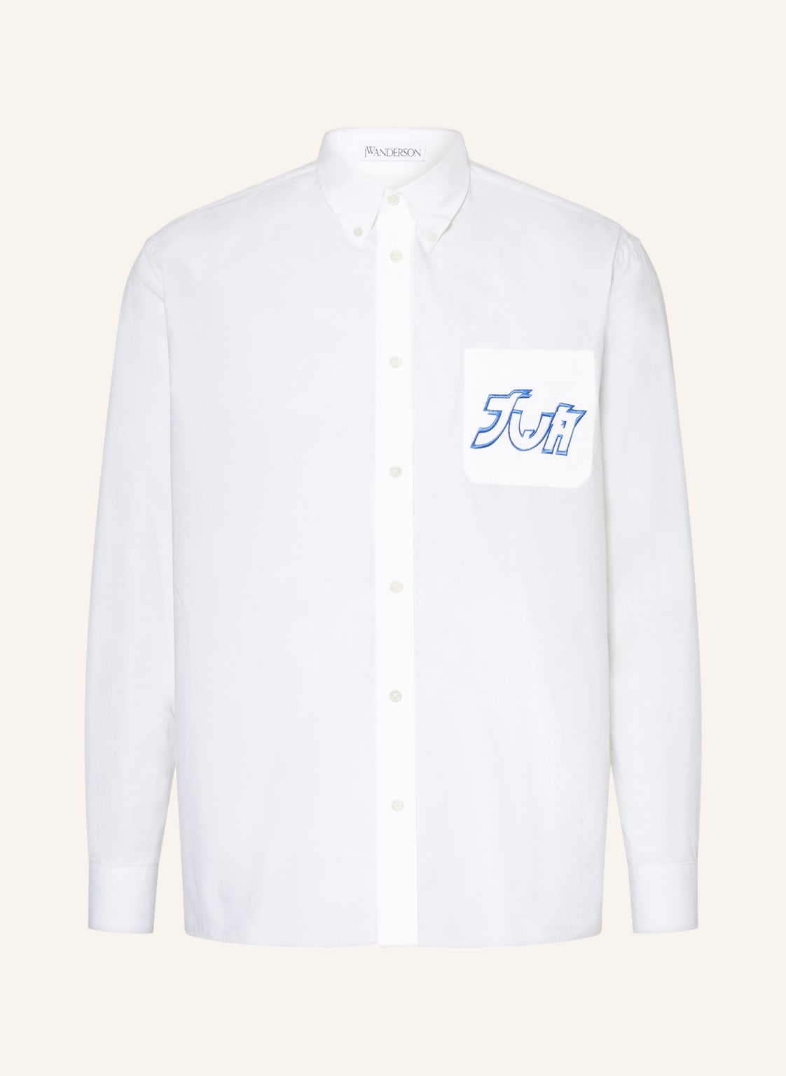 Image of Jw Anderson Hemd Comfort Fit Mit Stickereien weiss
