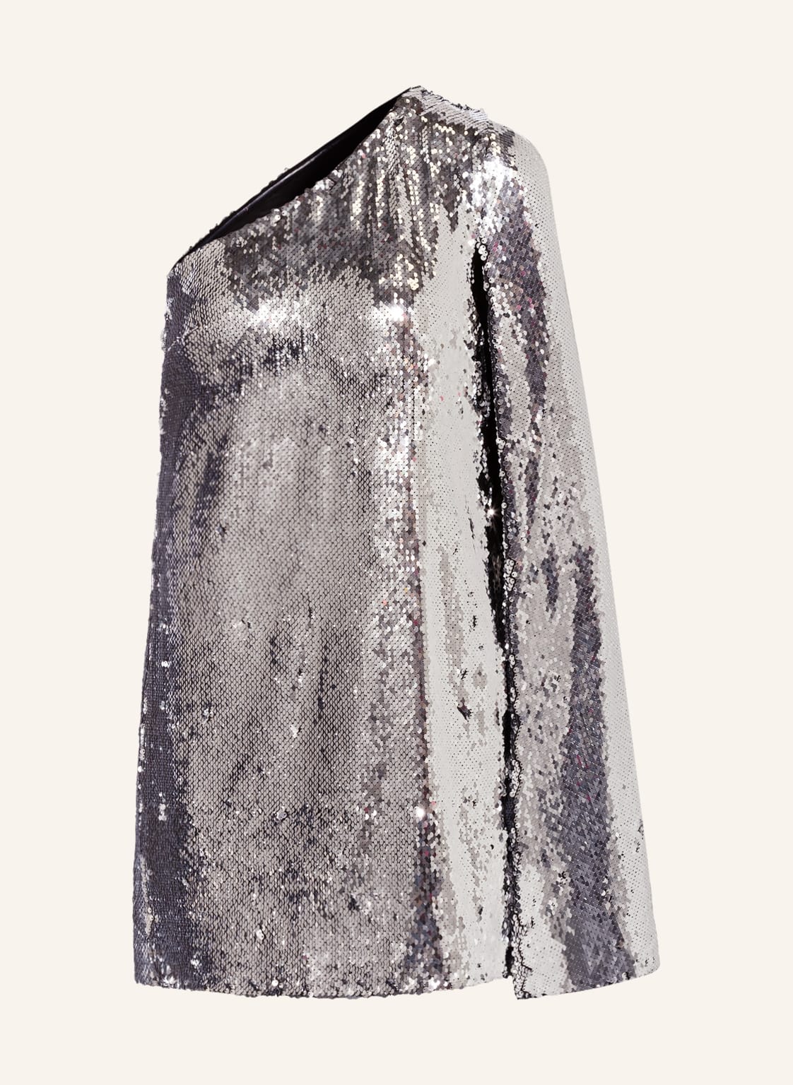 Image of Reiss One-Shoulder-Kleid Eva Mit Pailletten silber