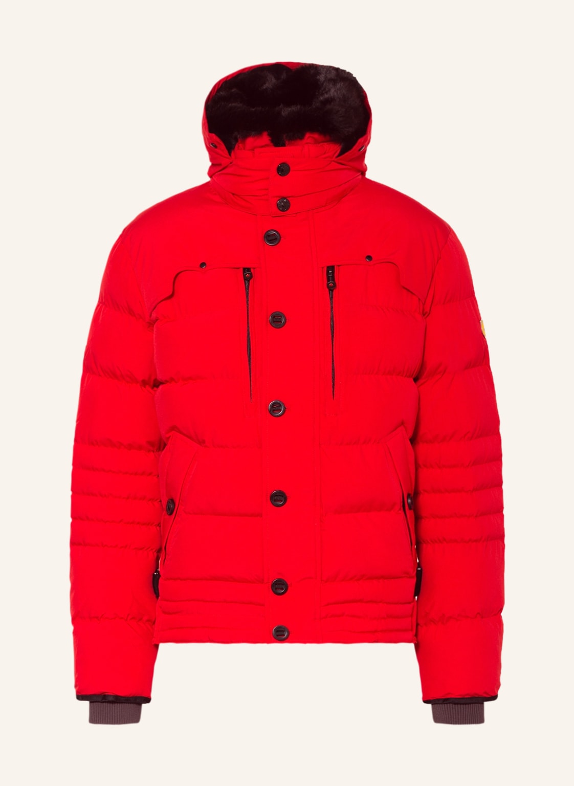 Image of Wellensteyn Steppjacke Starstream Mit Abnehmbarer Kapuze Und Kunstfellbesatz rot