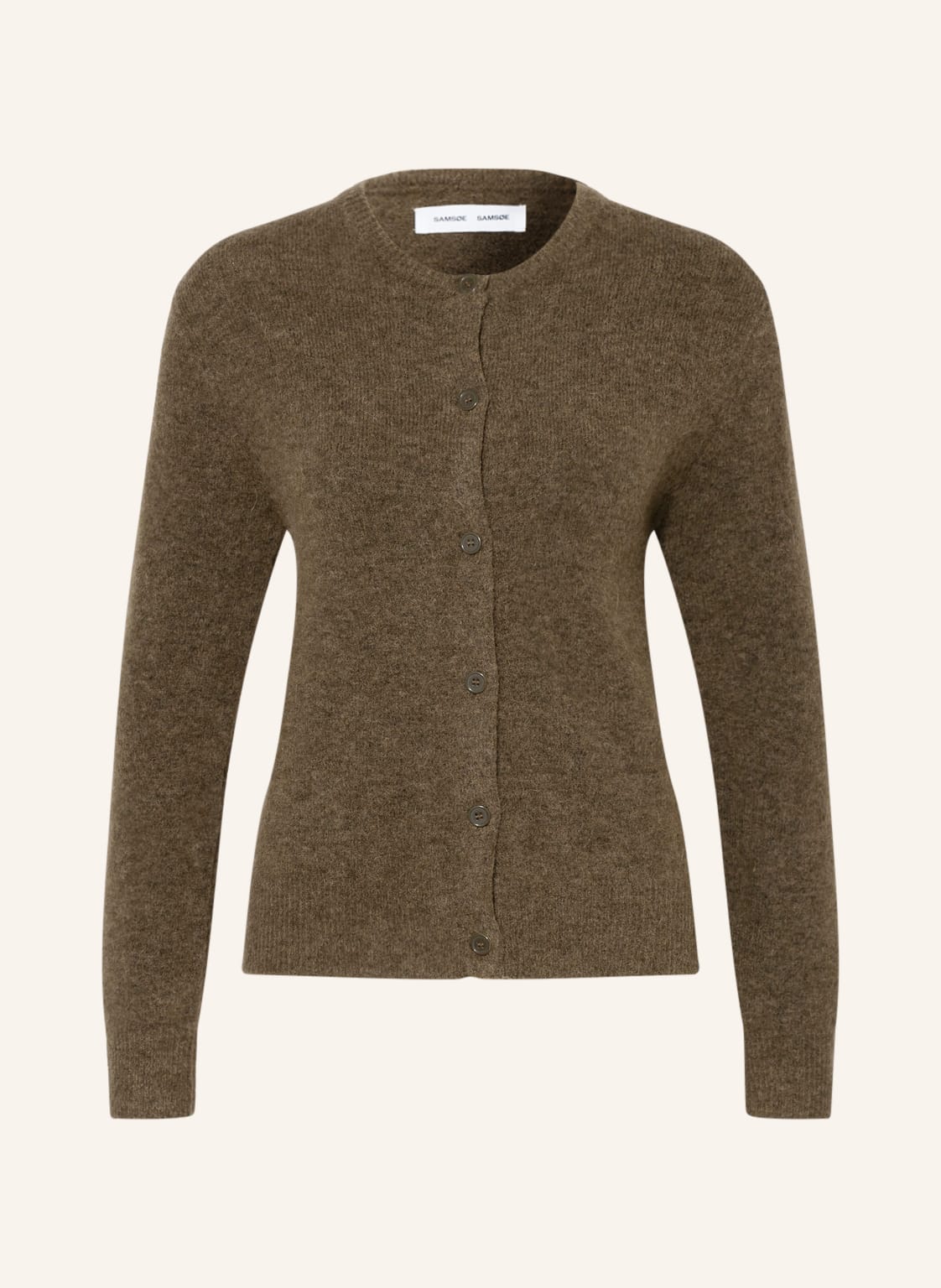 Image of Samsøe Samsøe Strickjacke Nor Mit Alpaka braun