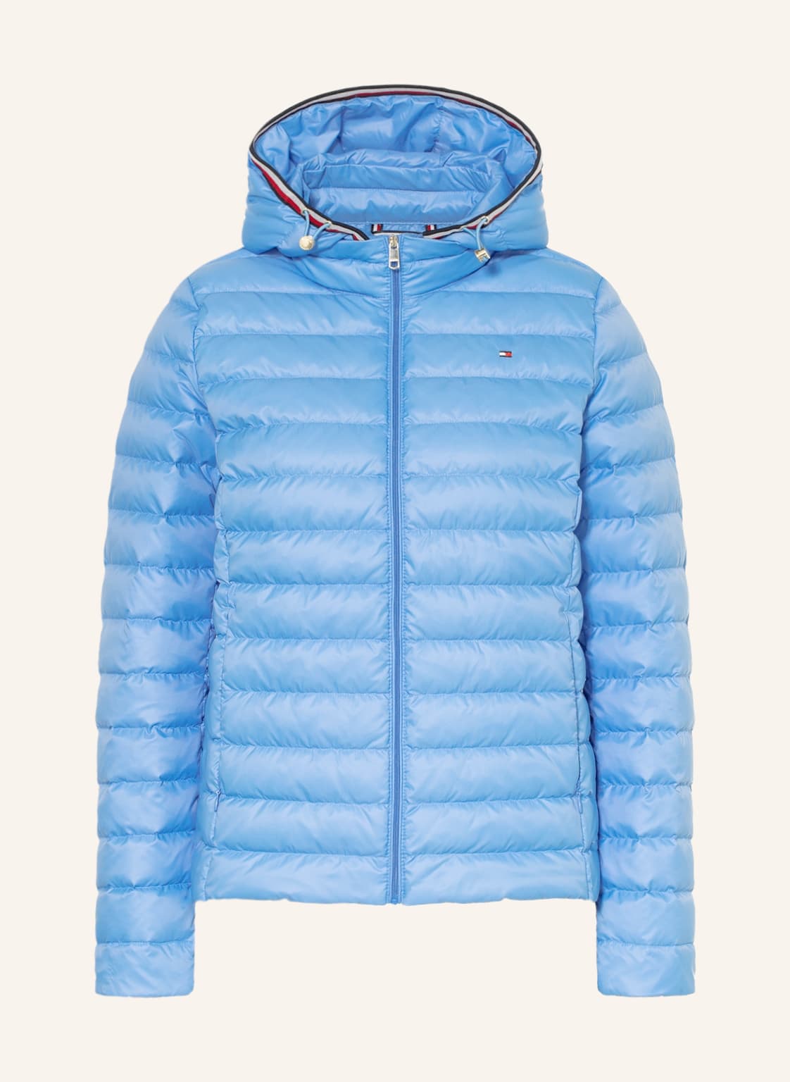 Image of Tommy Hilfiger Lightweight-Daunenjacke Essential Mit Abnehmbarer Kapuze blau