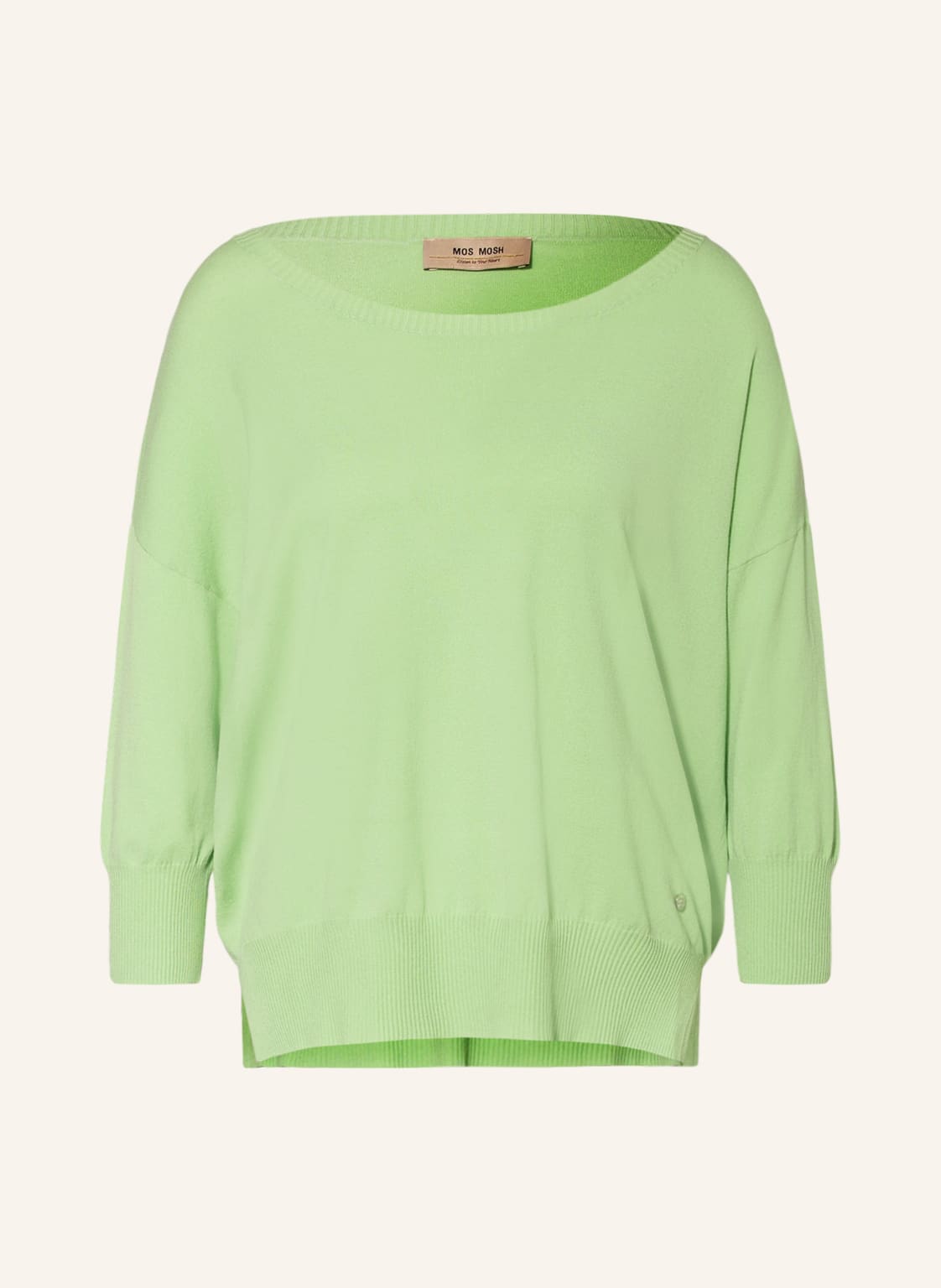 Image of Mos Mosh Oversized-Pullover Pitch Mit 3/4-Arm gruen
