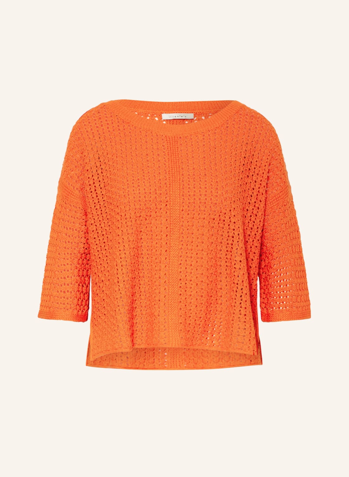 Image of Lilienfels Pullover Mit Leinen Und 3/4-Arm orange