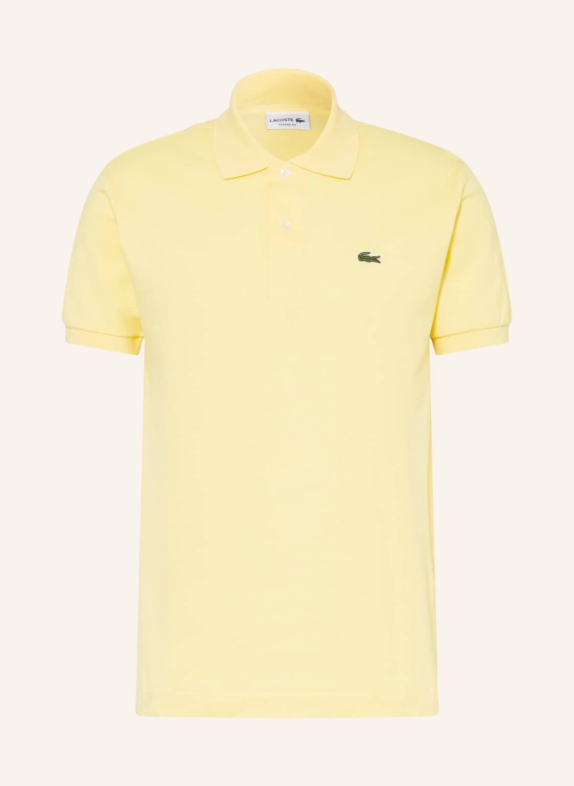 Image of Lacoste Piqué-Poloshirt Classic Fit gelb