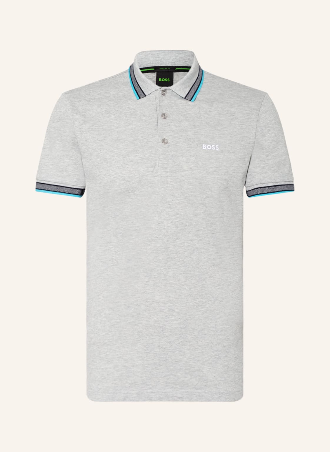 Image of Boss Piqué-Poloshirt Paddy Curved Regular Fit grau