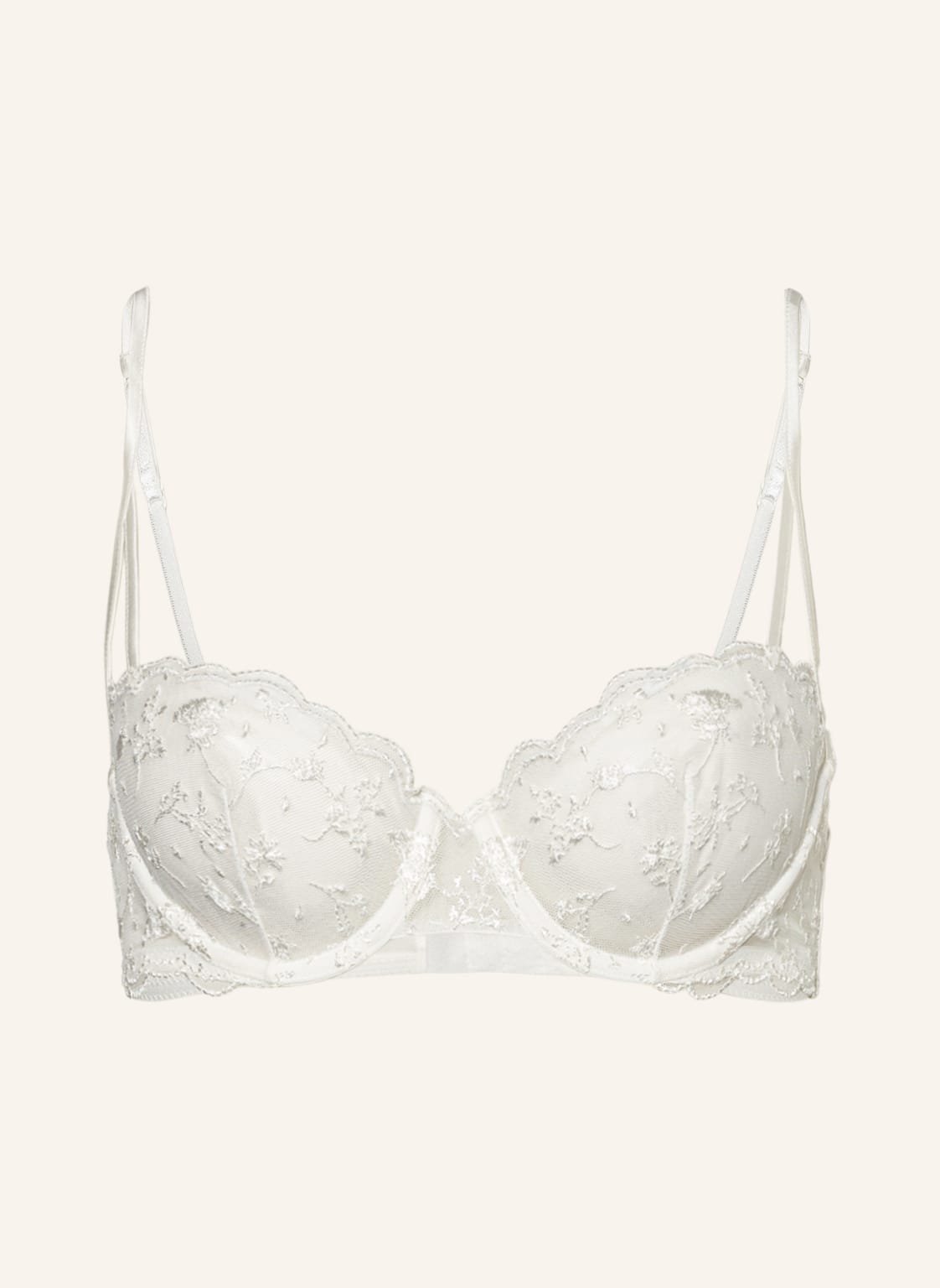 Image of La Perla Balconette-Bh Midnight Botanica Aus Seide weiss