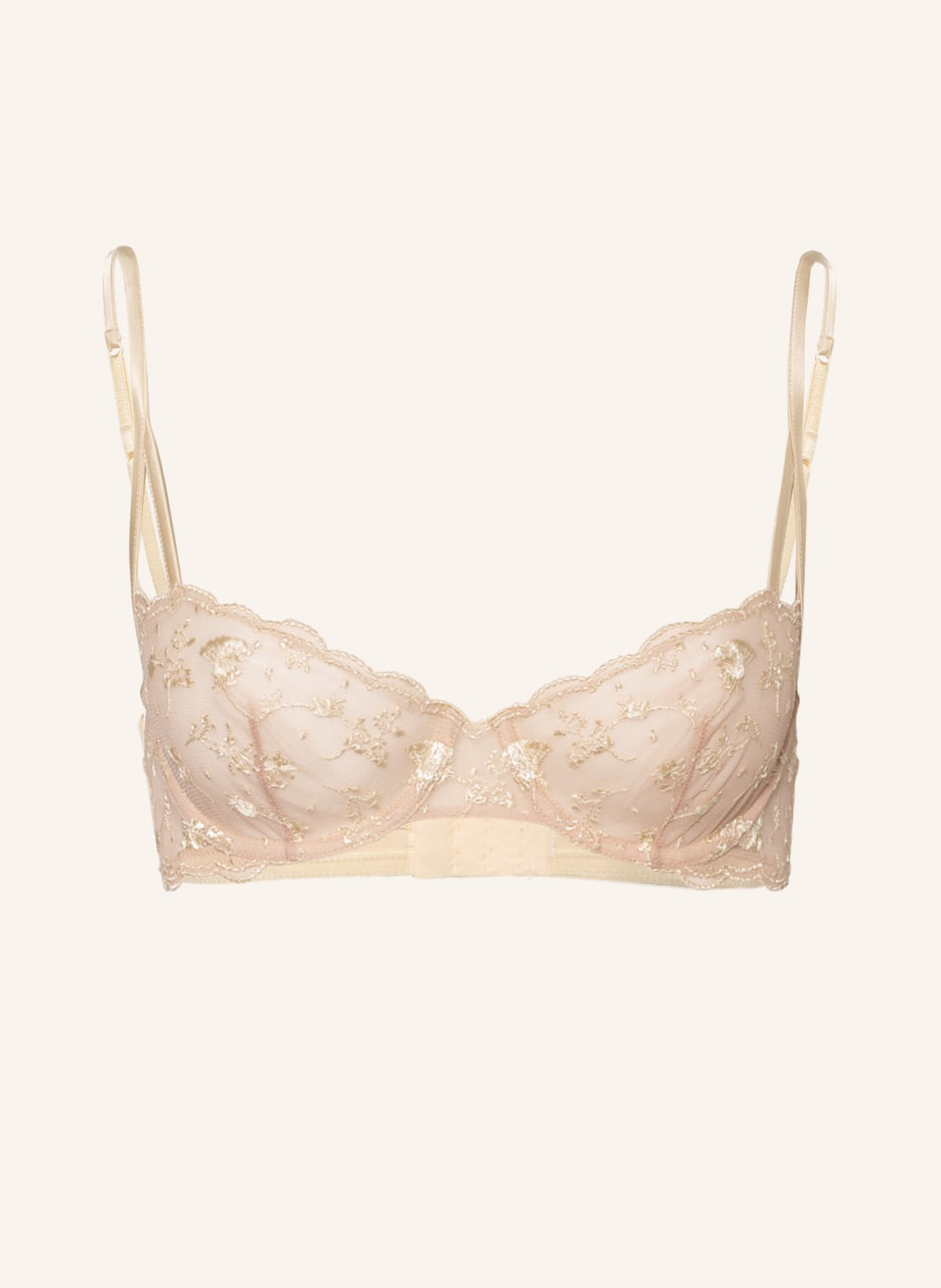 Image of La Perla Balconette-Bh Midnight Botanica Aus Seide beige