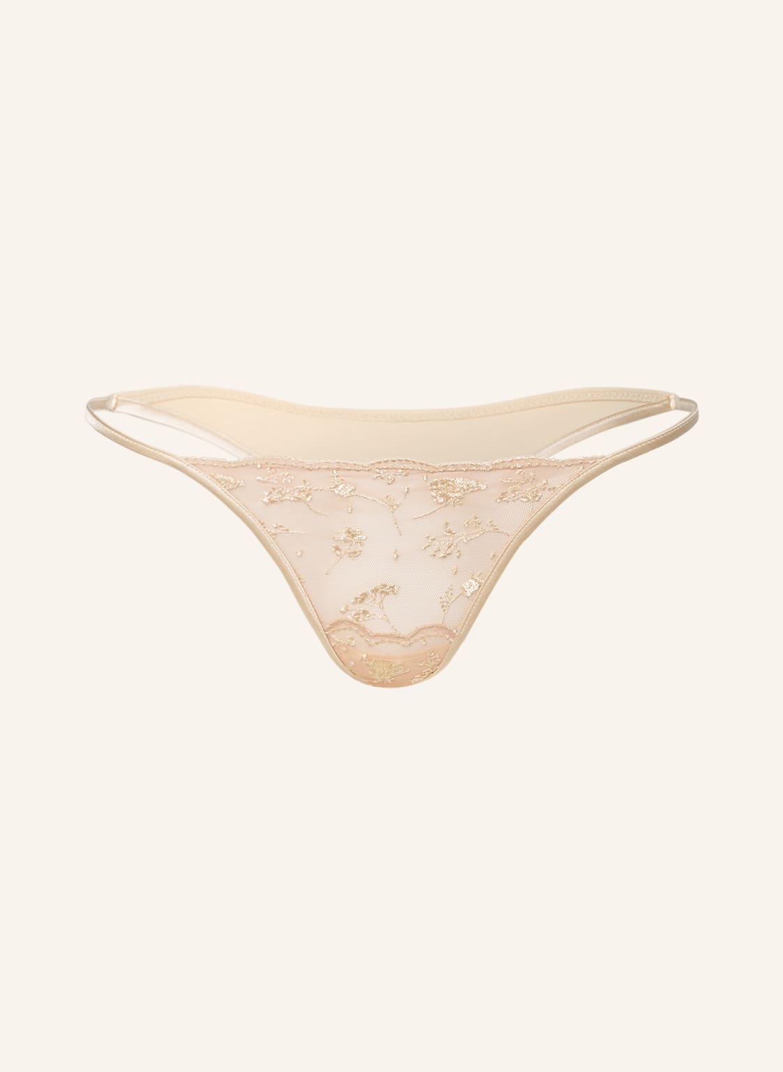 Image of La Perla String Midnight Botanica beige