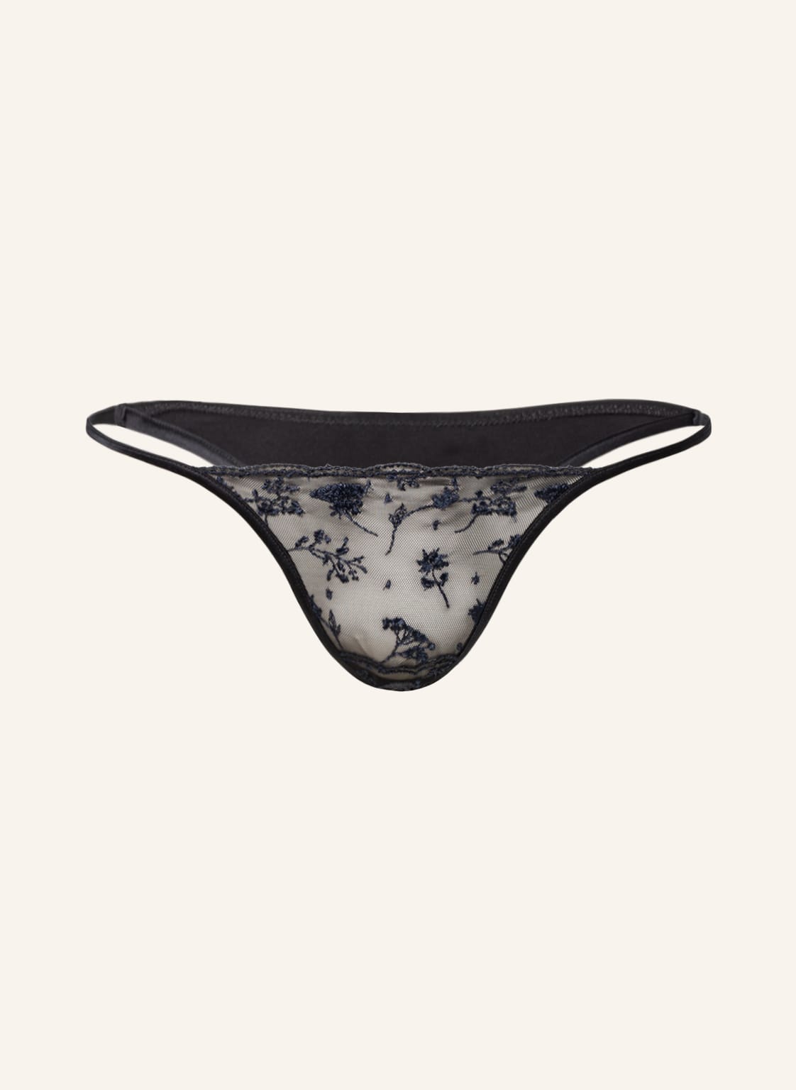 Image of La Perla String Midnight Botanica schwarz