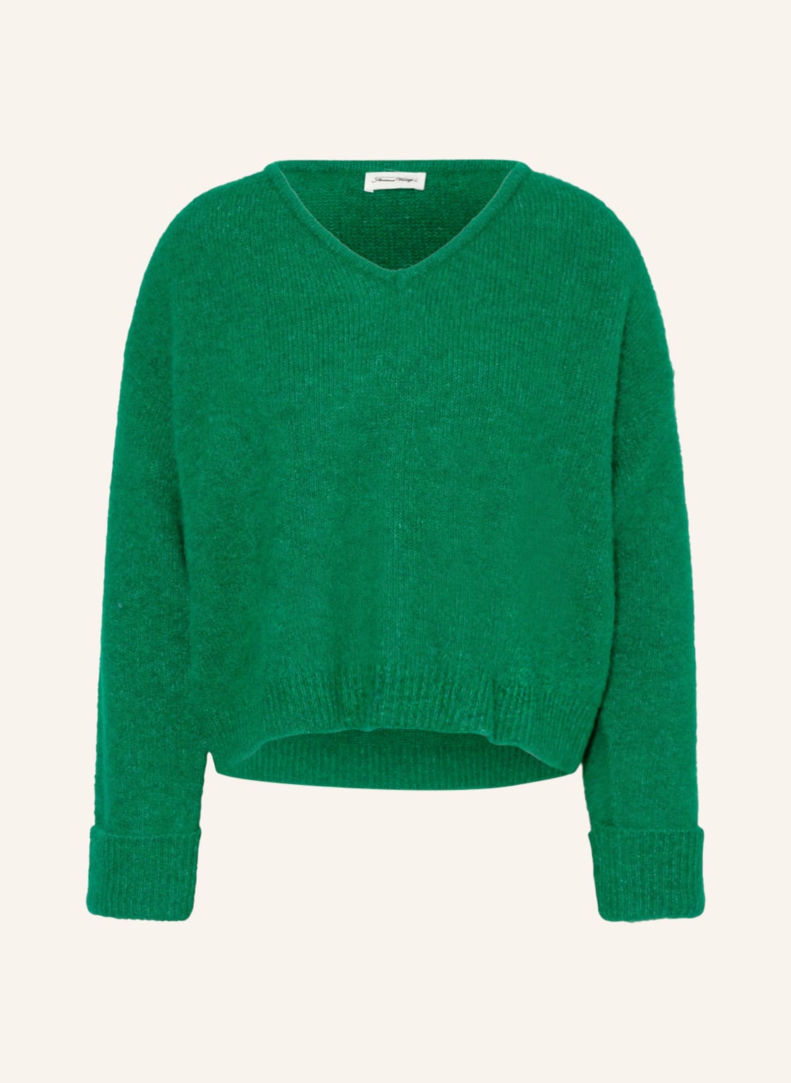 Image of American Vintage Cropped-Pullover Mit Alpaka gruen