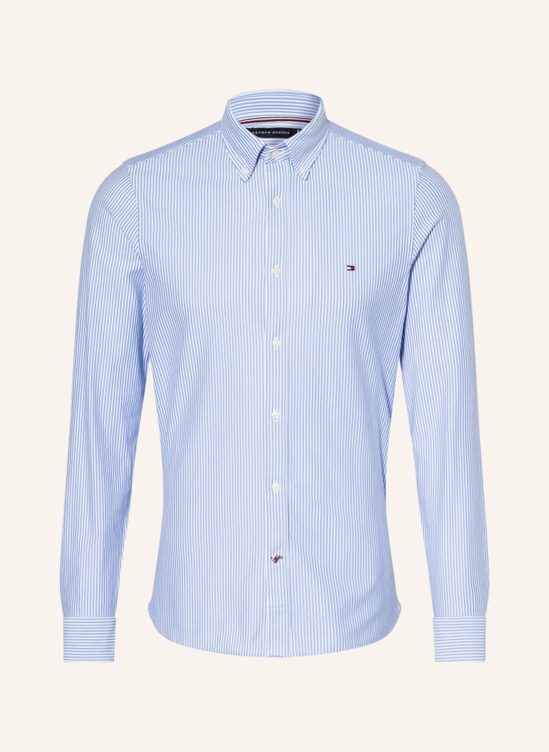 Image of Tommy Hilfiger Strickhemd Slim Fit blau