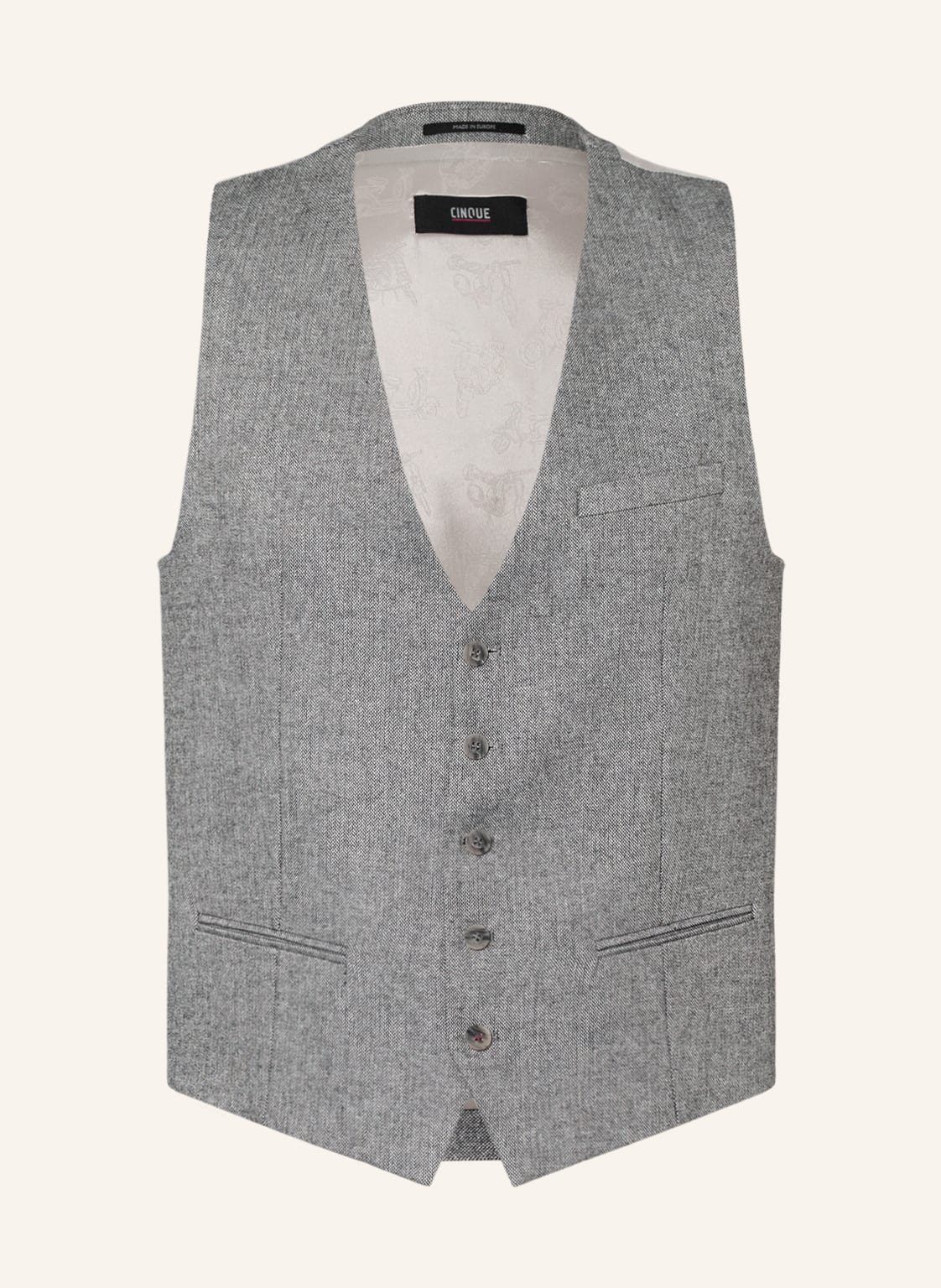 Image of Cinque Anzugweste Civitra Extra Slim Fit grau