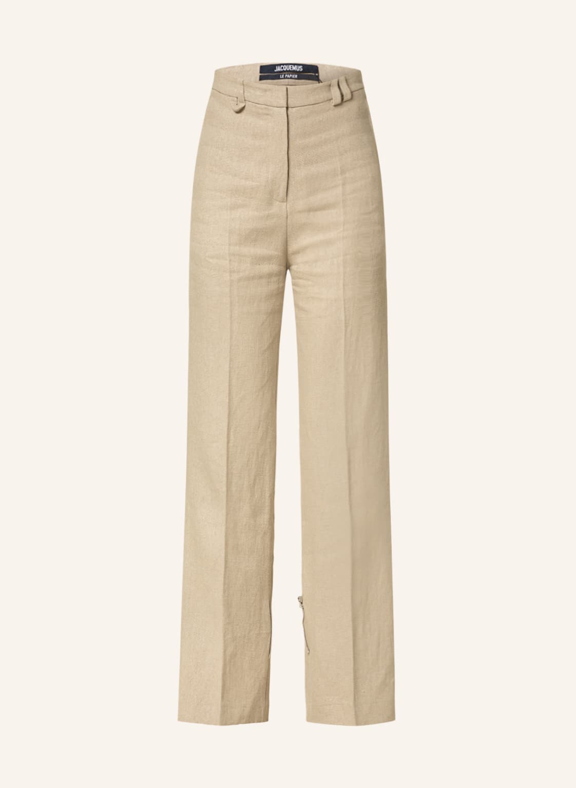 Image of Jacquemus Marlenehose Le Pantalon Astouin Aus Leinen beige