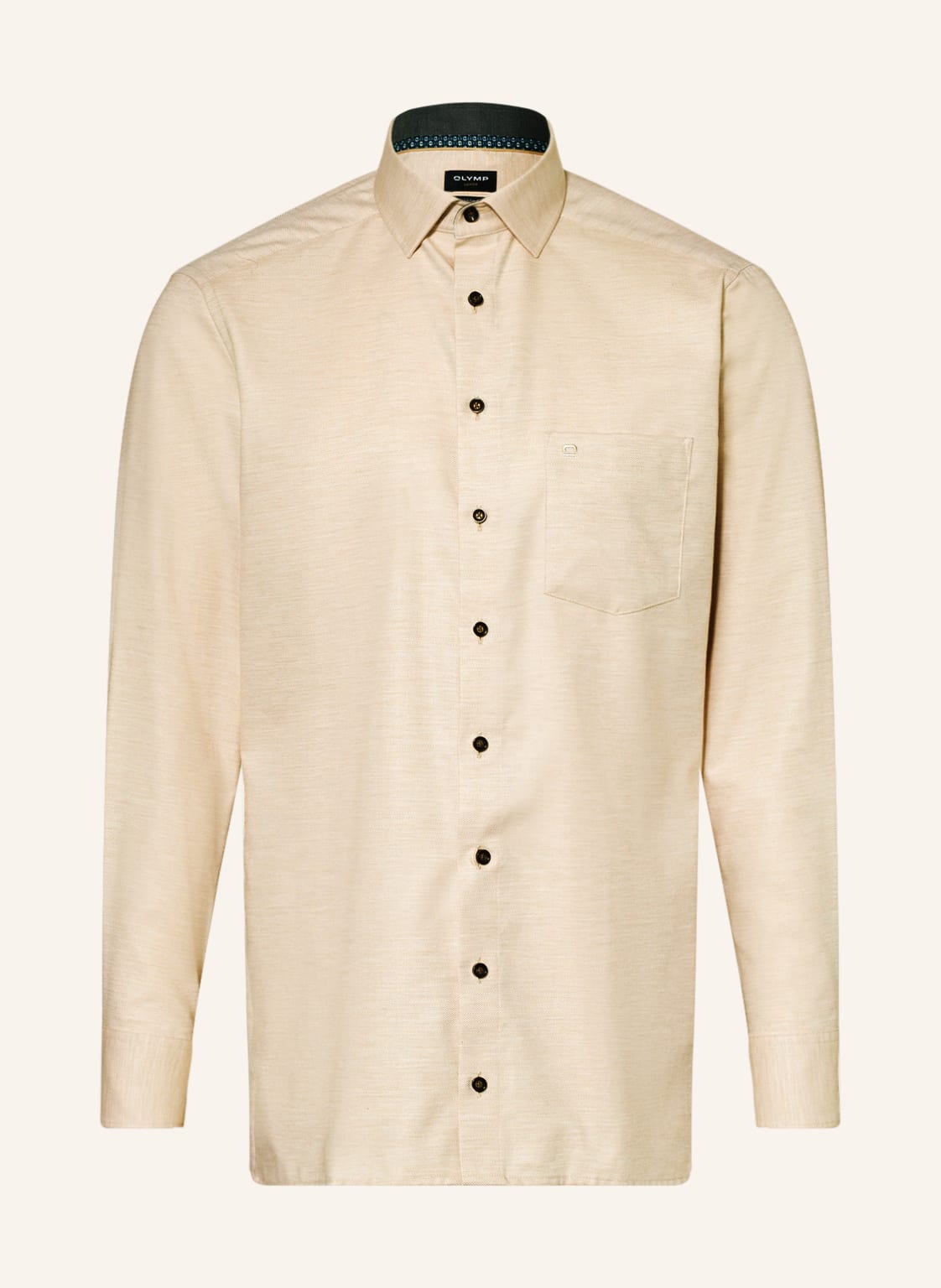 Image of Olymp Piqué-Hemd Luxor Modern Fit beige