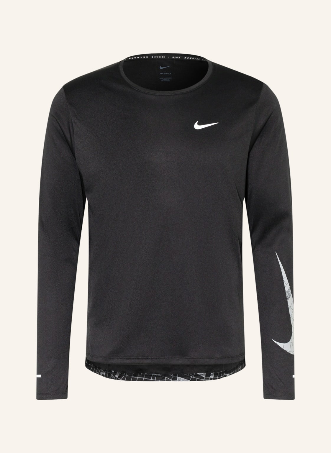 Image of Nike Laufshirt Dri-Fit Miler Run Division schwarz