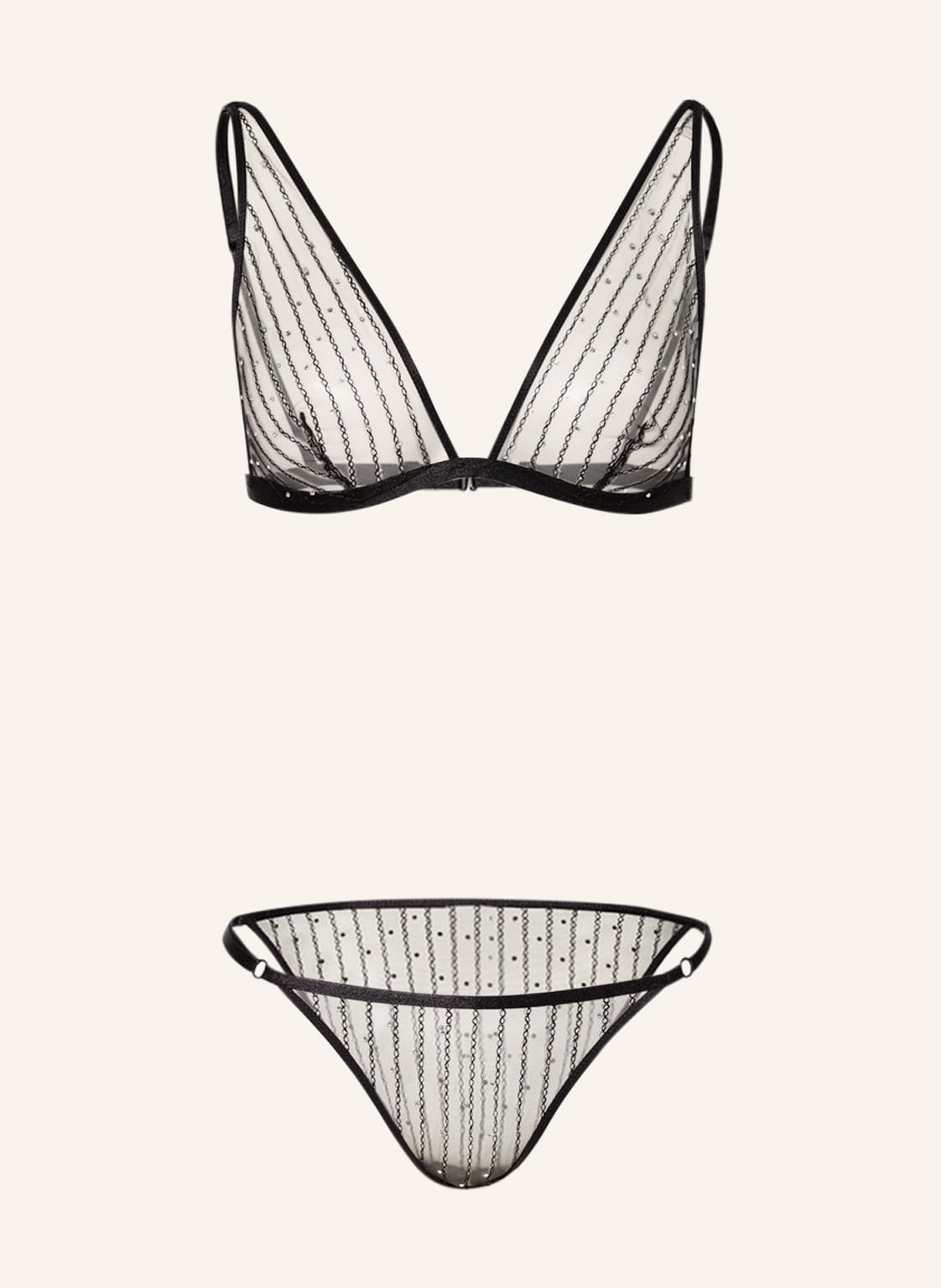 Image of Aubade Set Nuit Etoillée Mit Geschenkbox: Triangel-Bh Und Slip schwarz