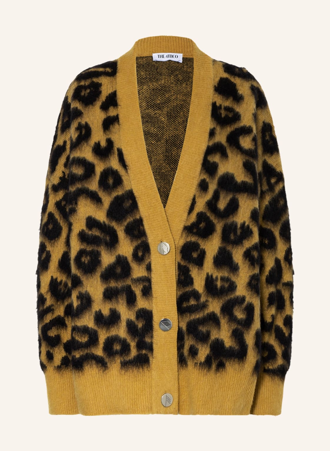 Image of The Attico Oversized-Strickjacke Keira braun