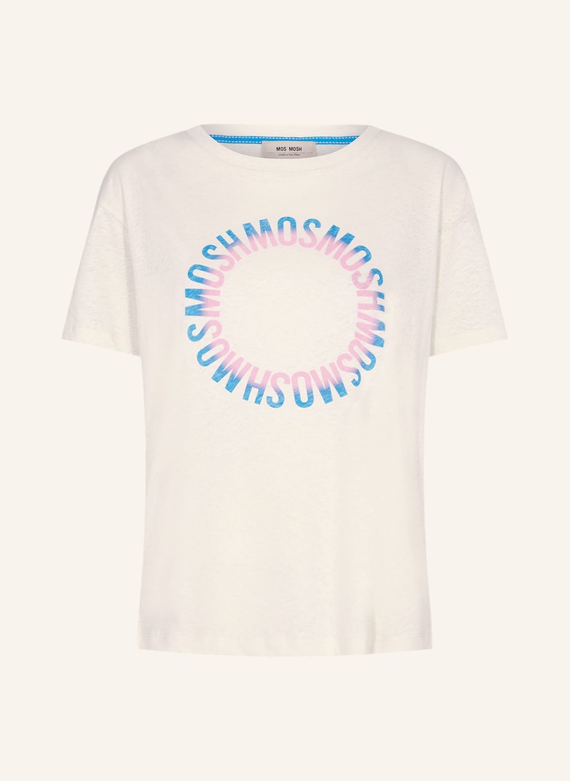 Image of Mos Mosh T-Shirt Mit Leinen weiss