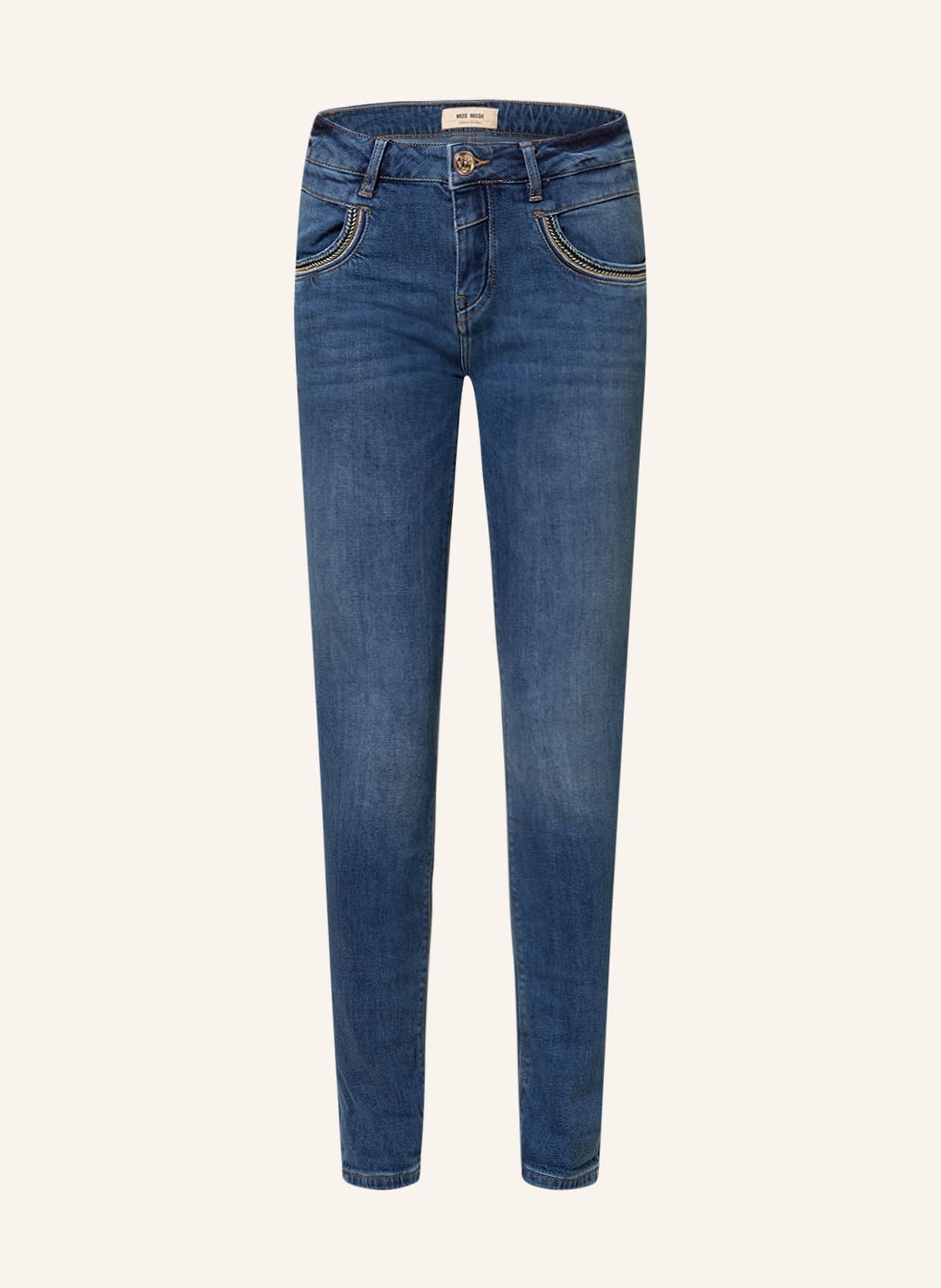 Image of Mos Mosh Jeans Naomi Mit Schmuckperlen blau