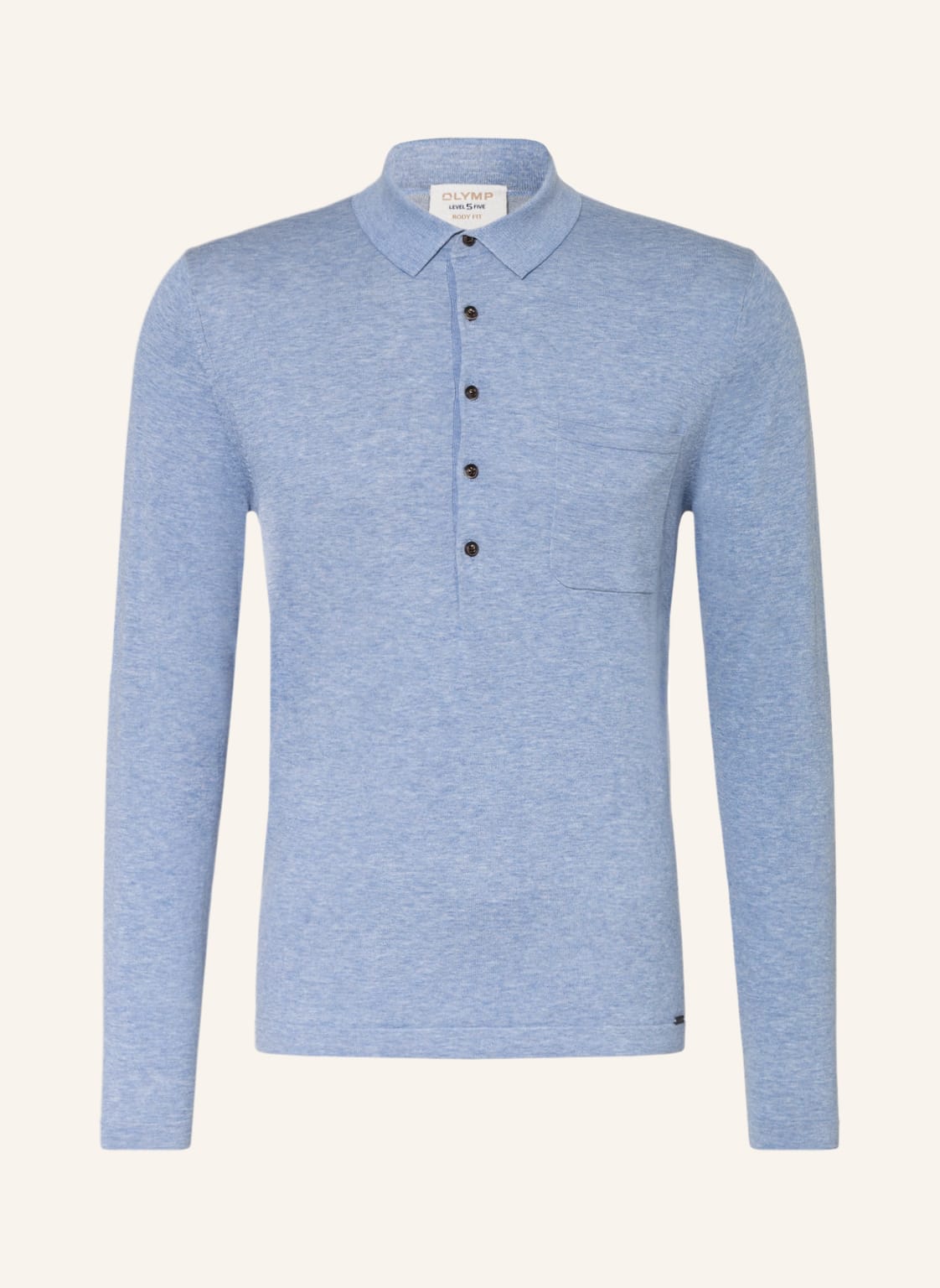 Image of Olymp Jersey-Poloshirt Body Fit blau