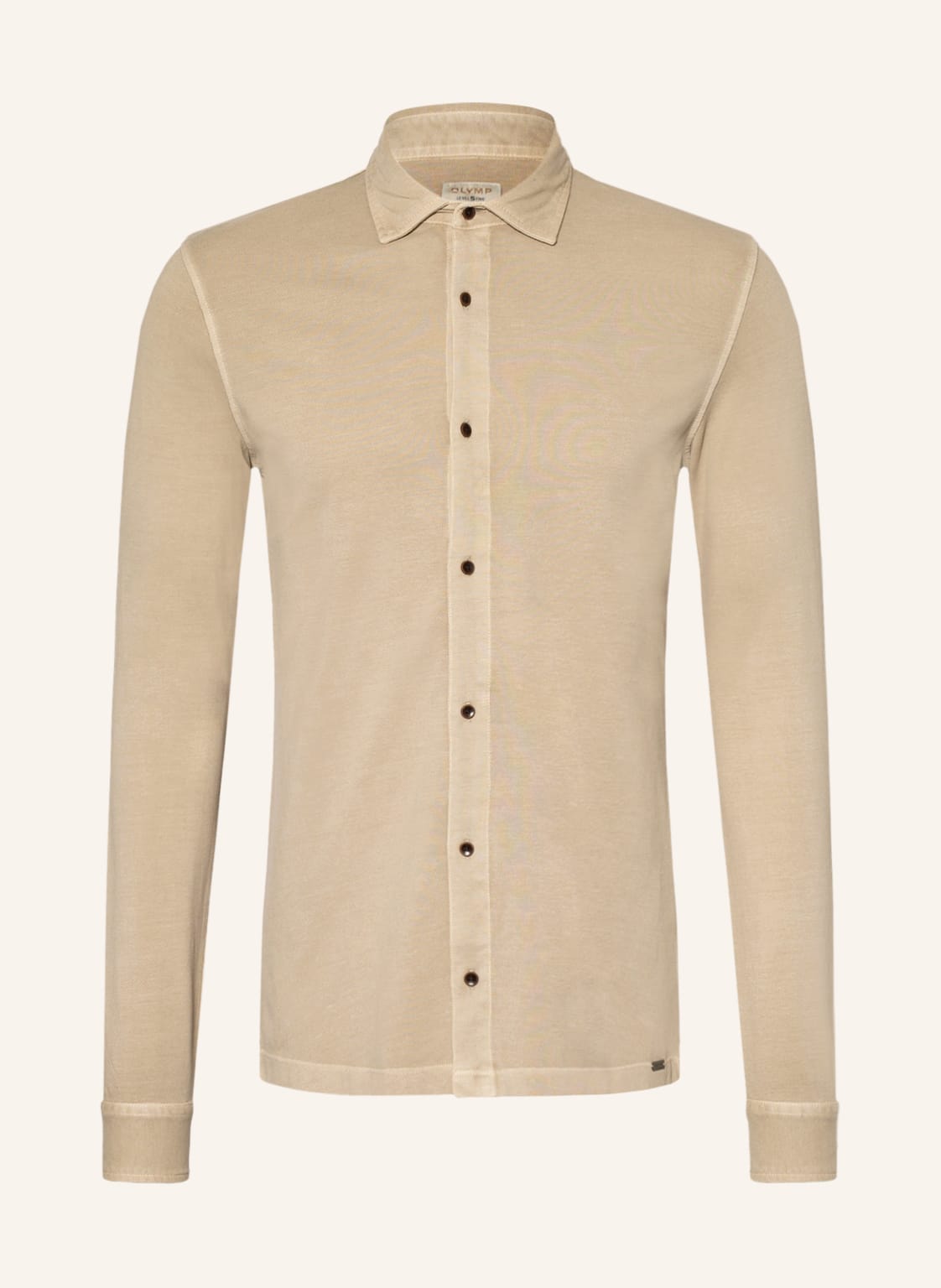 Image of Olymp Piqué-Hemd Body Fit beige