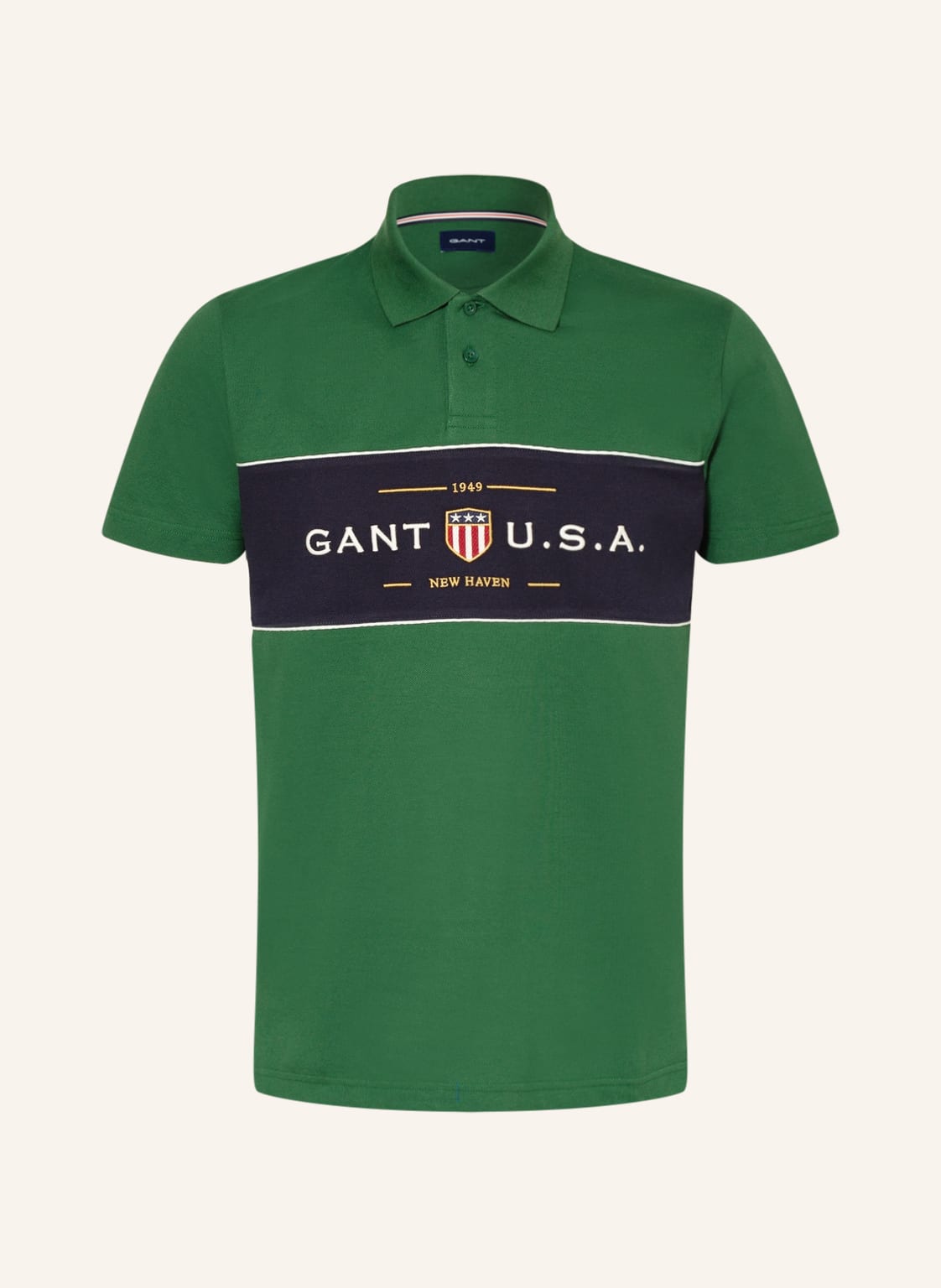 Image of Gant Piqué-Poloshirt gruen