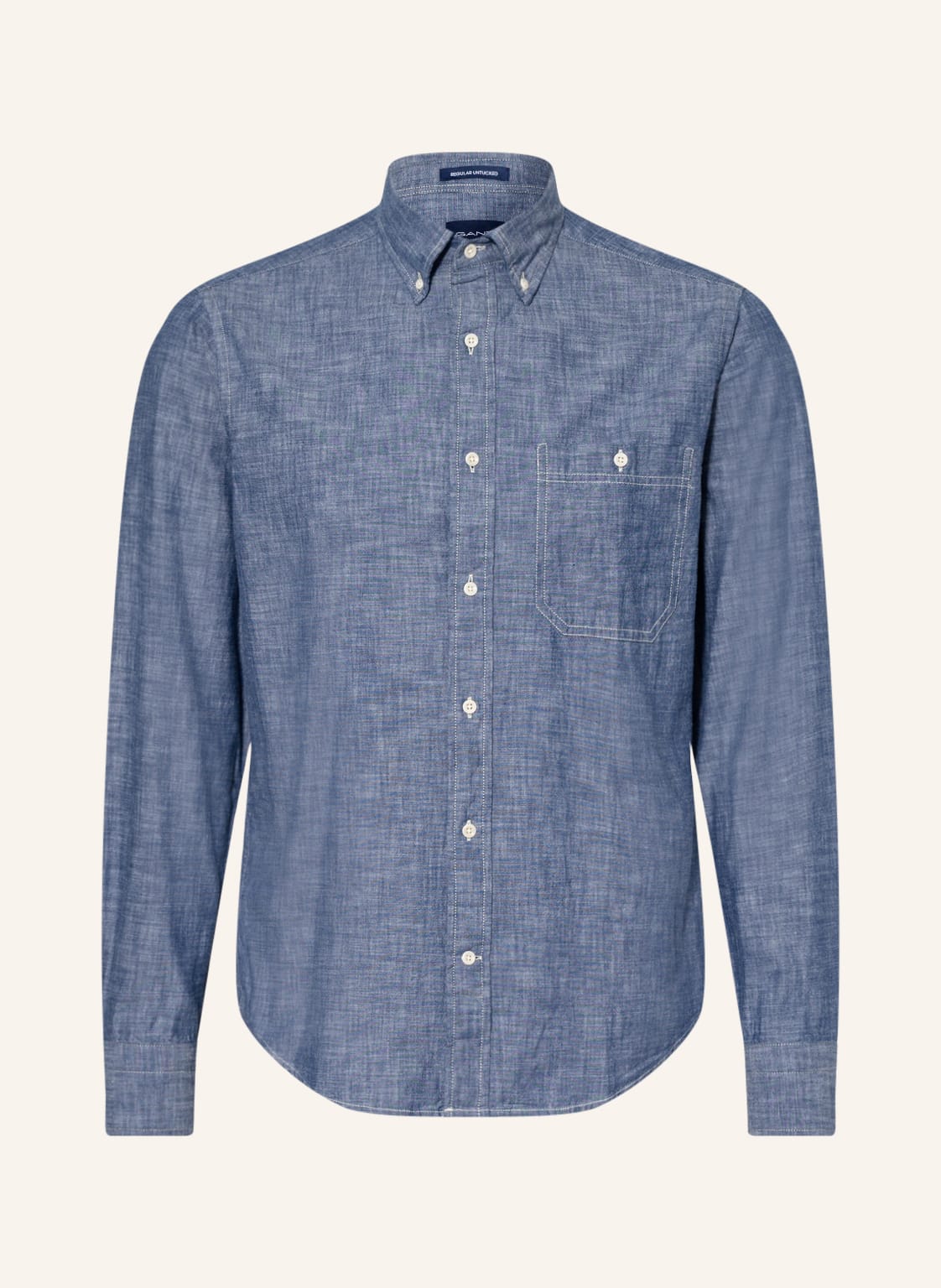 Image of Gant Jeanshemd Regular Untucked Fit blau