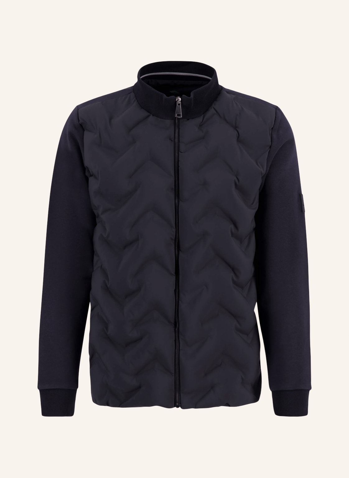 Image of Fynch-Hatton Sweatjacke Im Materialmix blau