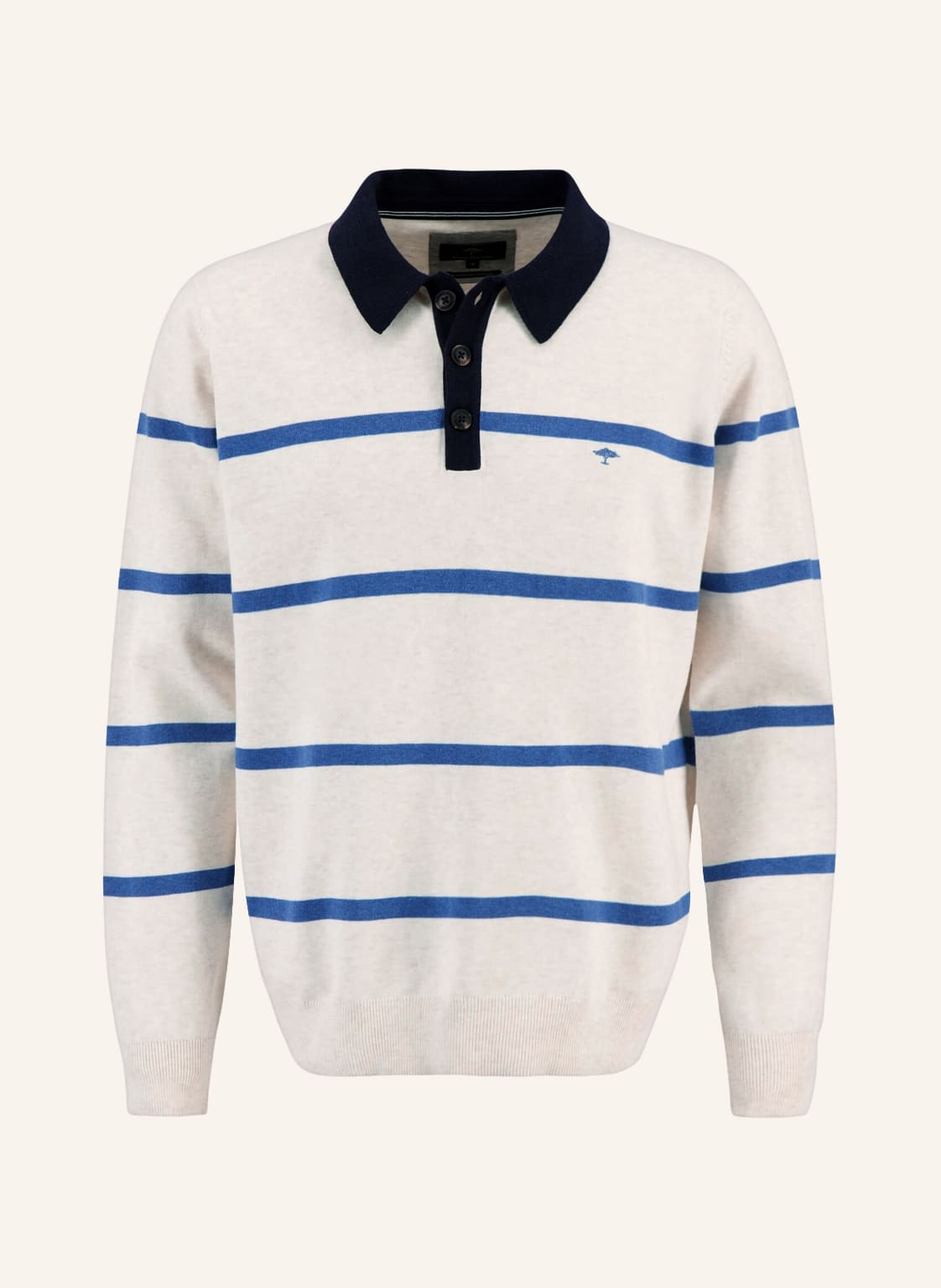 Image of Fynch-Hatton Strick-Poloshirt weiss