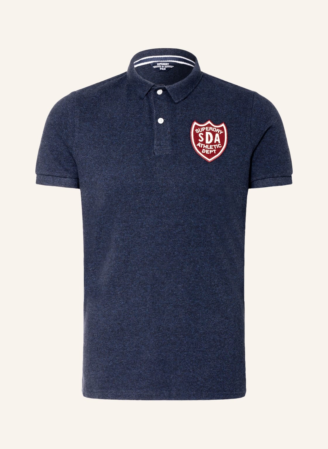 Image of Superdry Piqué-Poloshirt Superstate blau