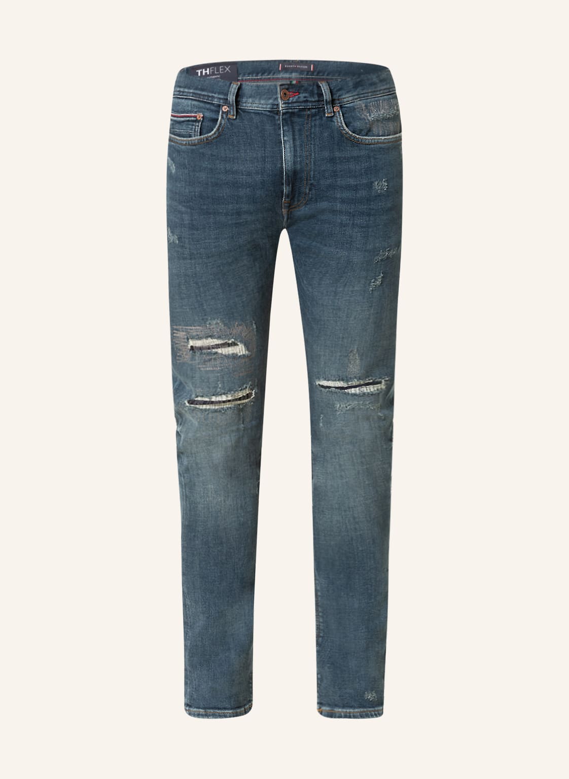 Image of Tommy Hilfiger Destroyed Jeans Bleecker Slim Fit blau