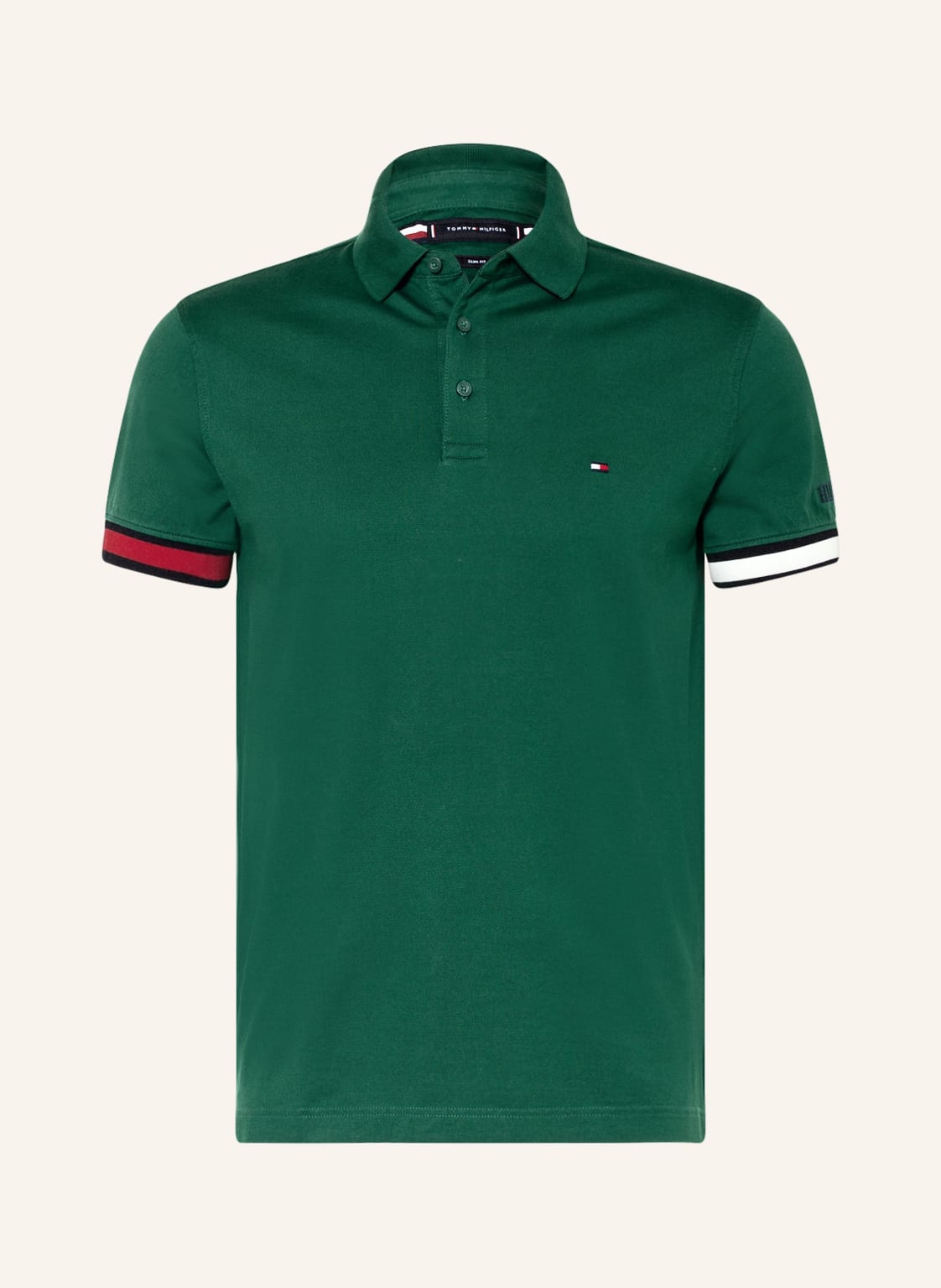 Image of Tommy Hilfiger Jersey-Poloshirt Slim Fit gruen