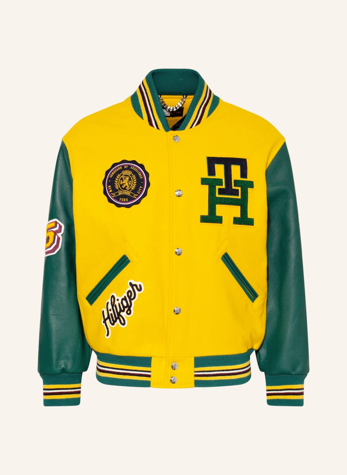 Image of Tommy Hilfiger Blouson Im Materialmix gelb