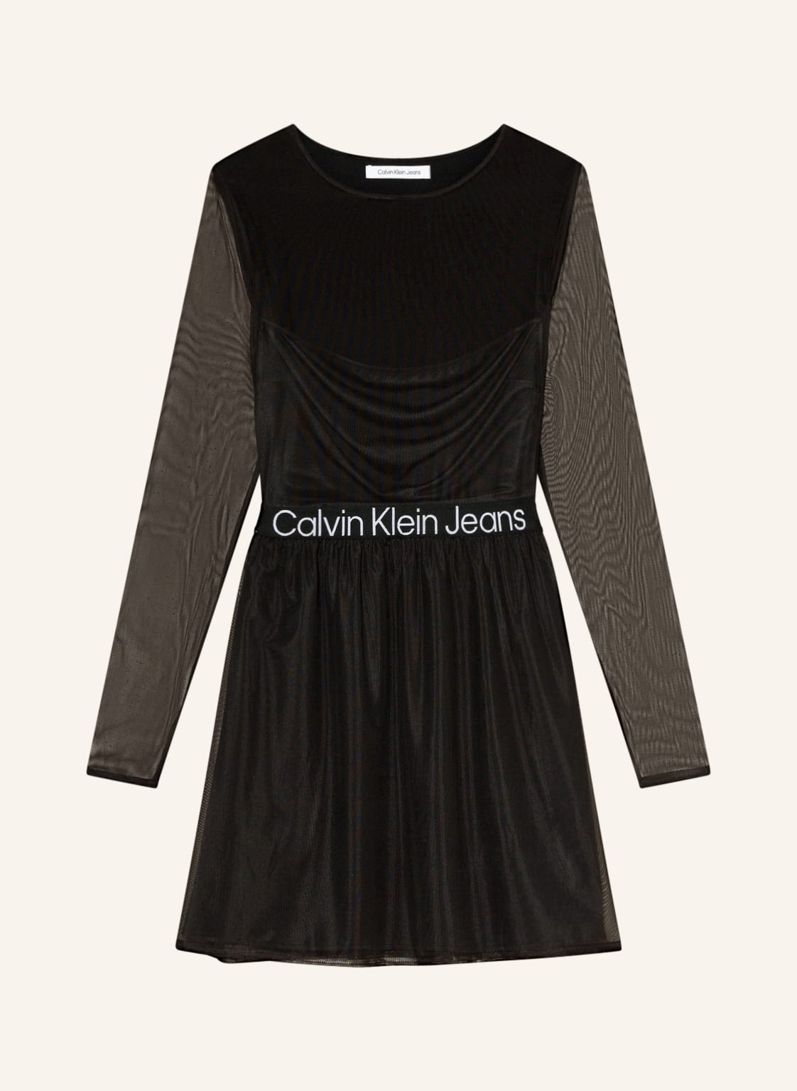Image of Calvin Klein Jeans Mesh-Kleid schwarz