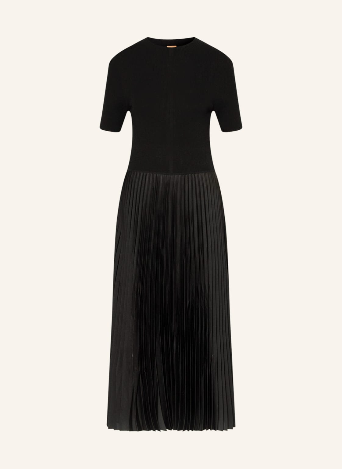 Image of Boss Strickkleid Fadrid Im Materialmix schwarz