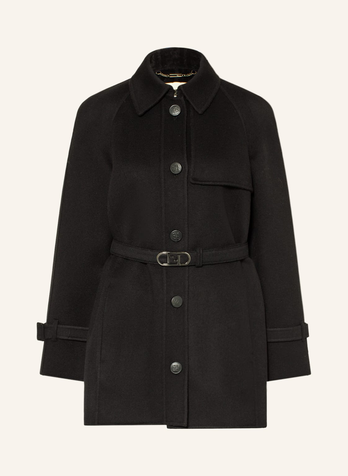 Image of Fendi Wollmantel schwarz