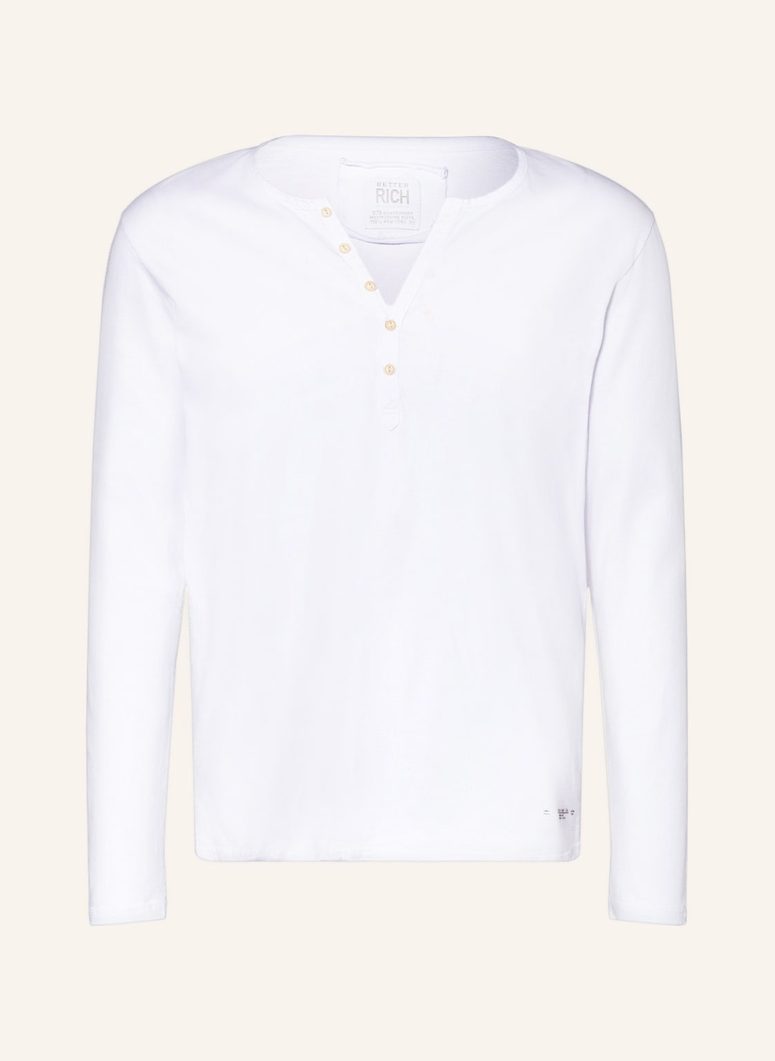 Image of Better Rich Longsleeve Henley weiss