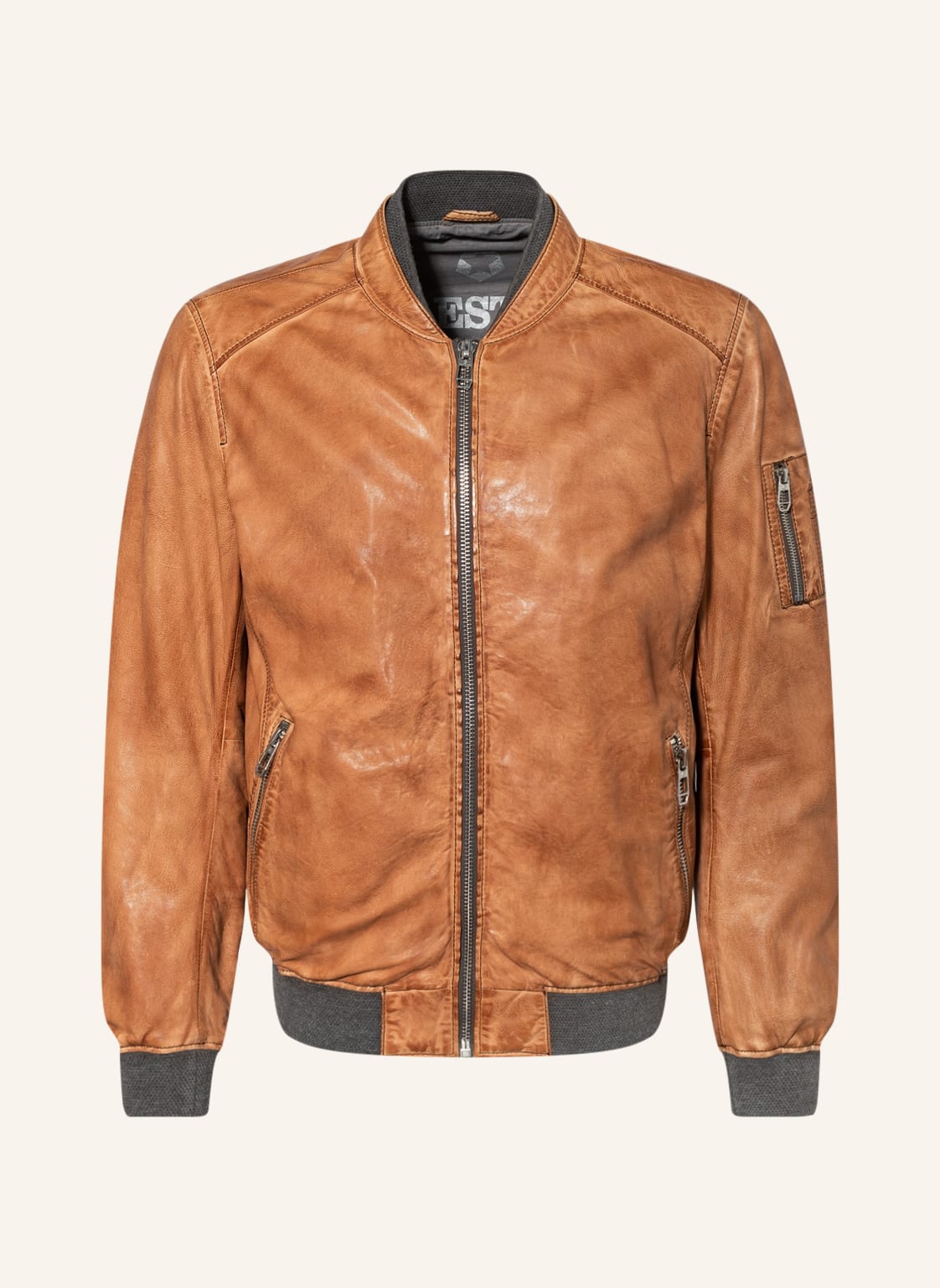 Image of Milestone Lederblouson Ms-Samos braun