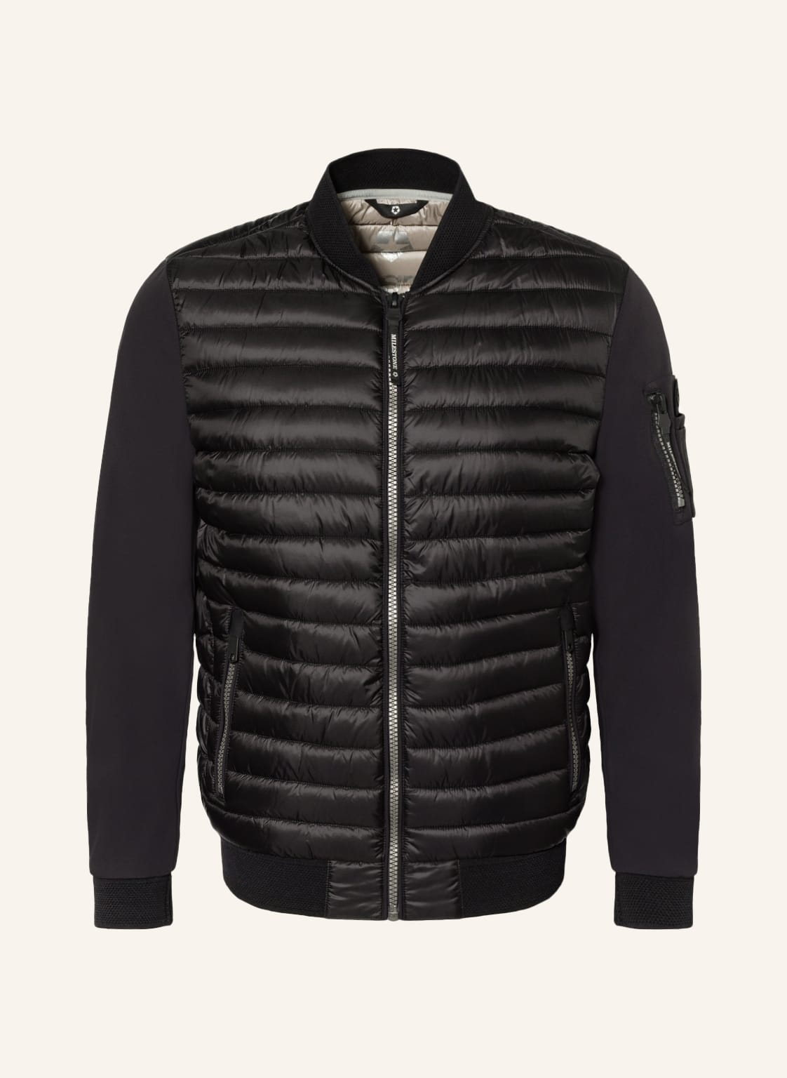 Image of Milestone Steppjacke Ms-Energy Im Materialmix schwarz