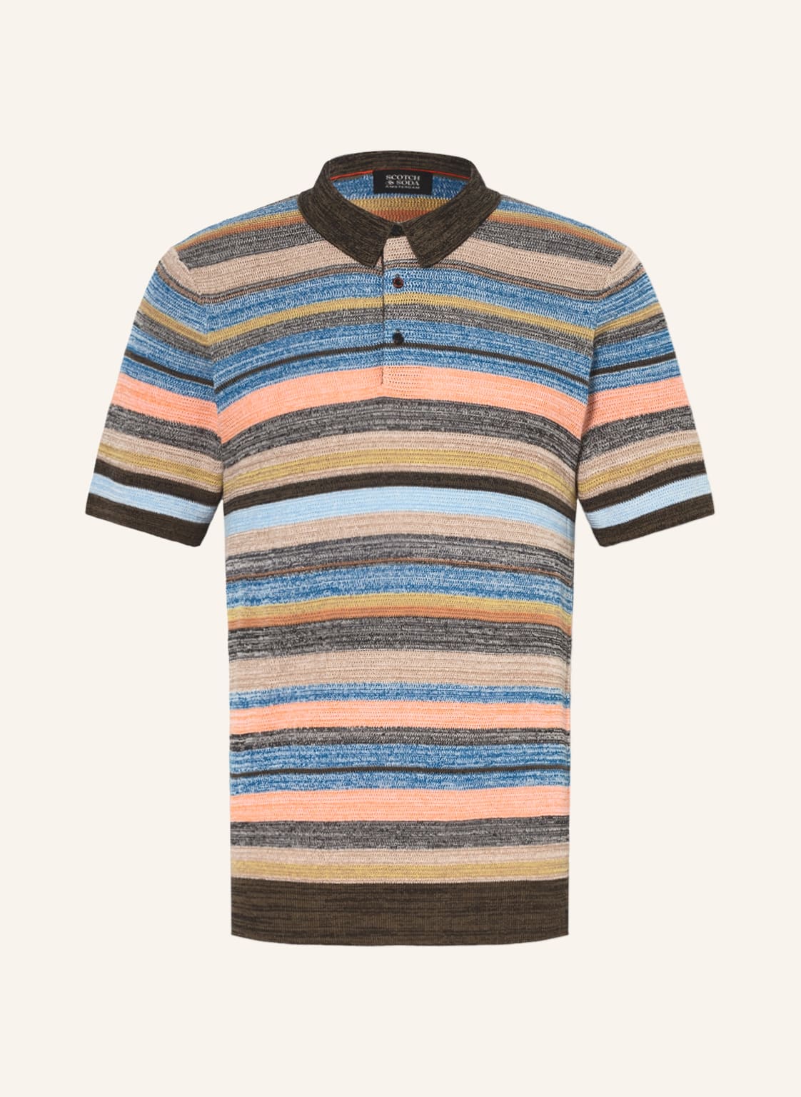Image of Scotch & Soda Strick-Poloshirt gruen